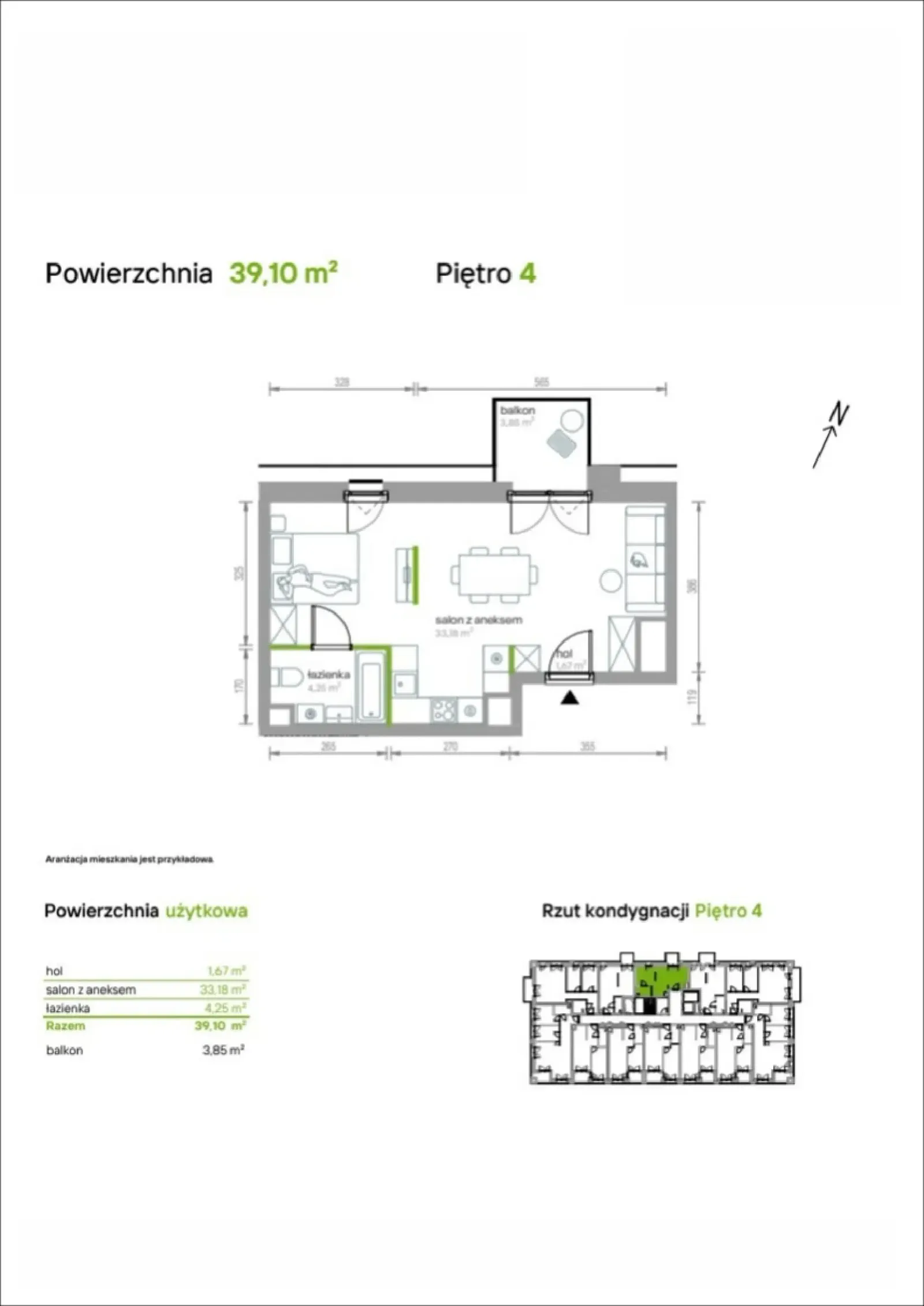 Rzut: Lokal 4/A/09, 1 pok.