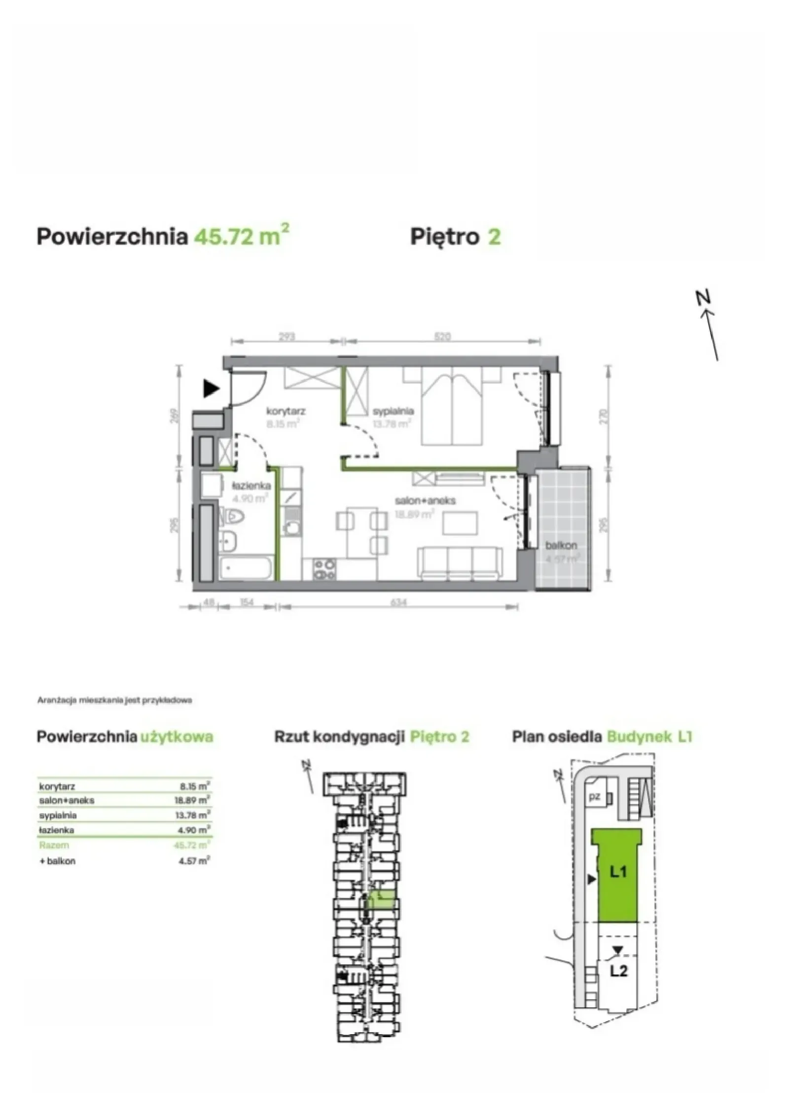 Rzut: Lokal L1/2/20, 2 pok.