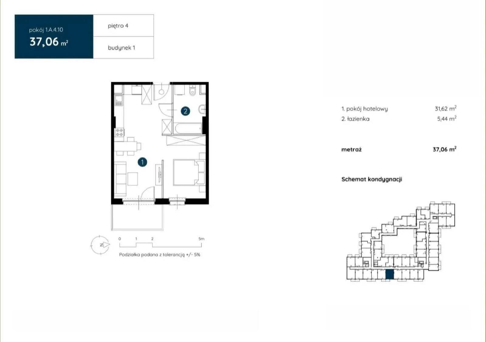 Floor plan: Apartment no. 1.A.4.10