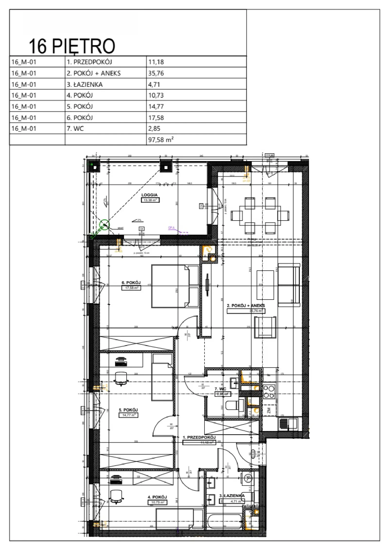 Floor plan: Apartment no. B142