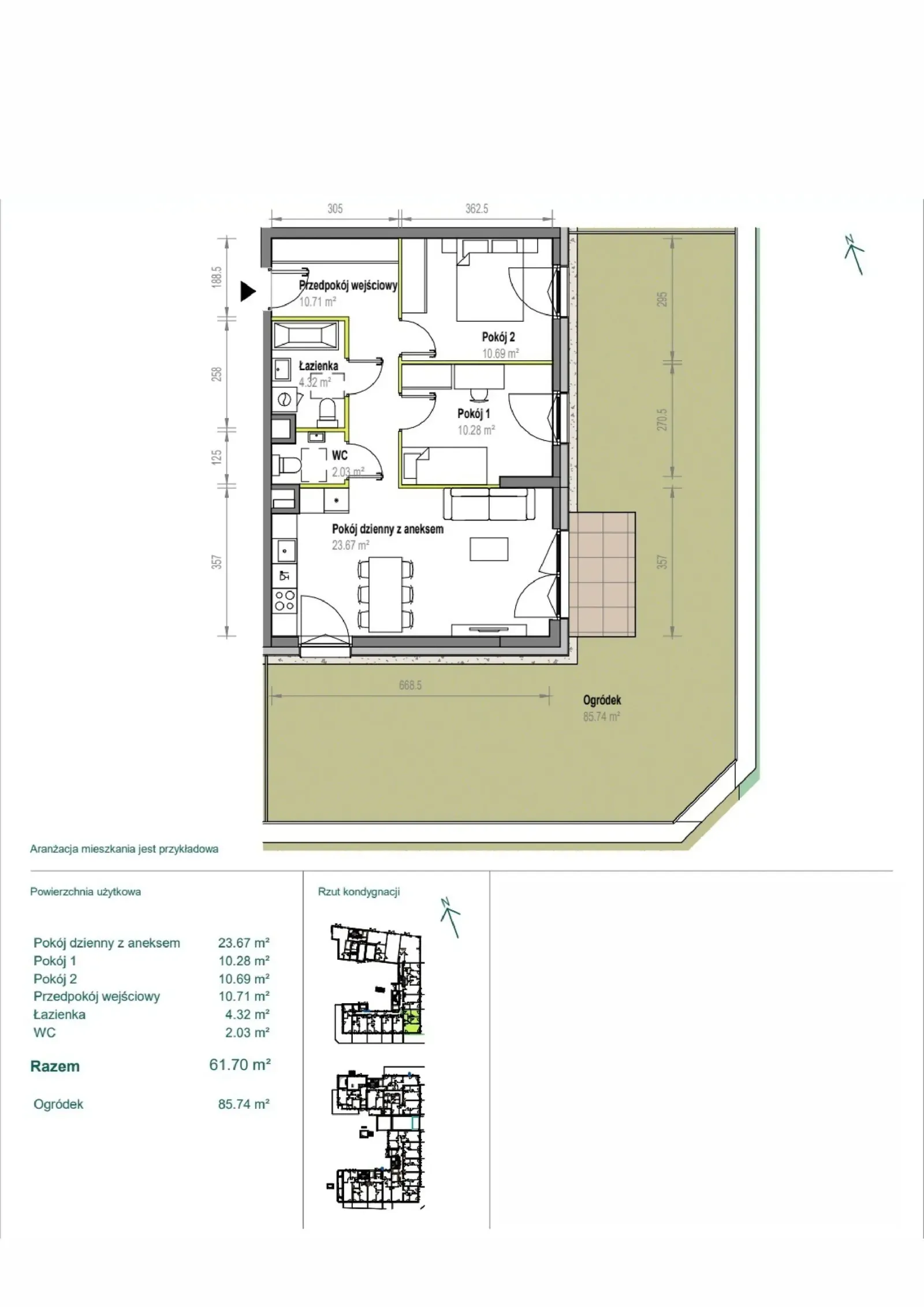 Floor plan: Apartment no. A/2/23