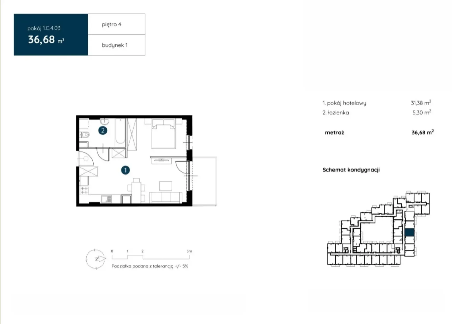 Floor plan: Apartment no. 1.C.4.03