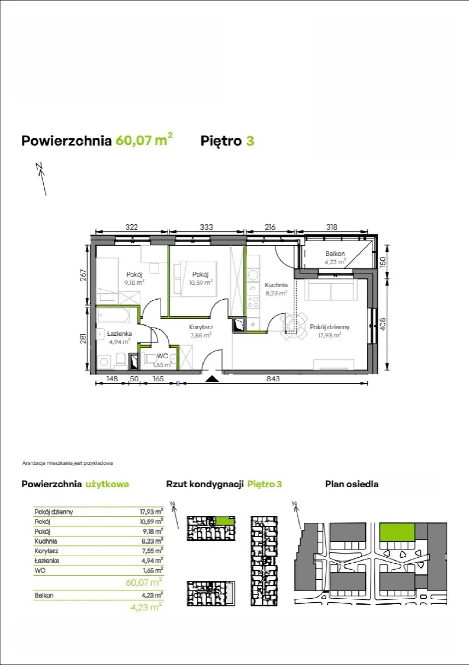 Floor plan: Apartment no. B1/03/20