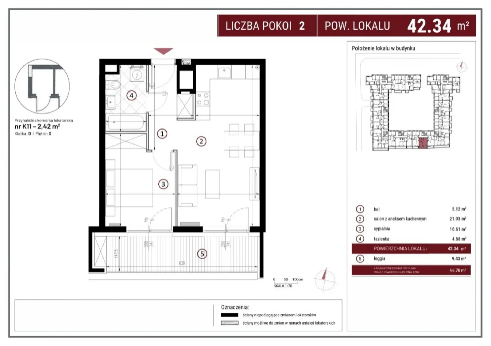 Floor plan: Apartment no. D/5/93