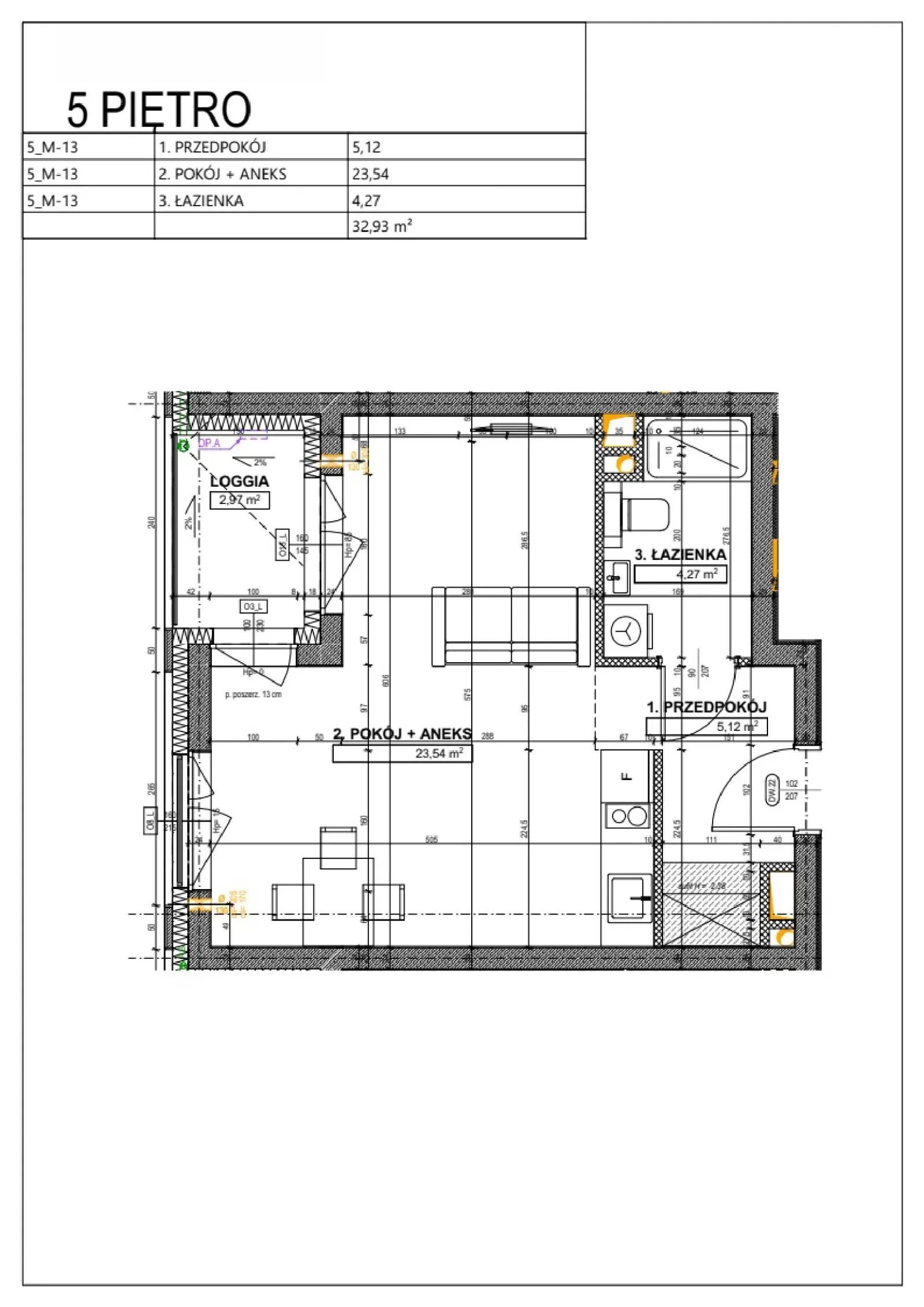 Floor plan: Apartment no. B55