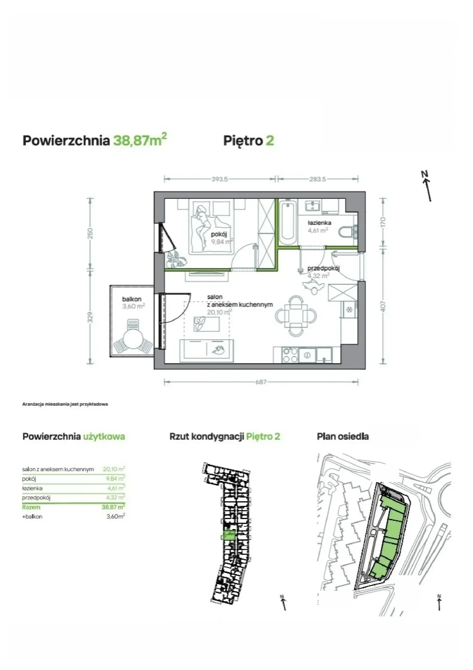 Rzut: Lokal A/KL2/2/13, 2 pok.