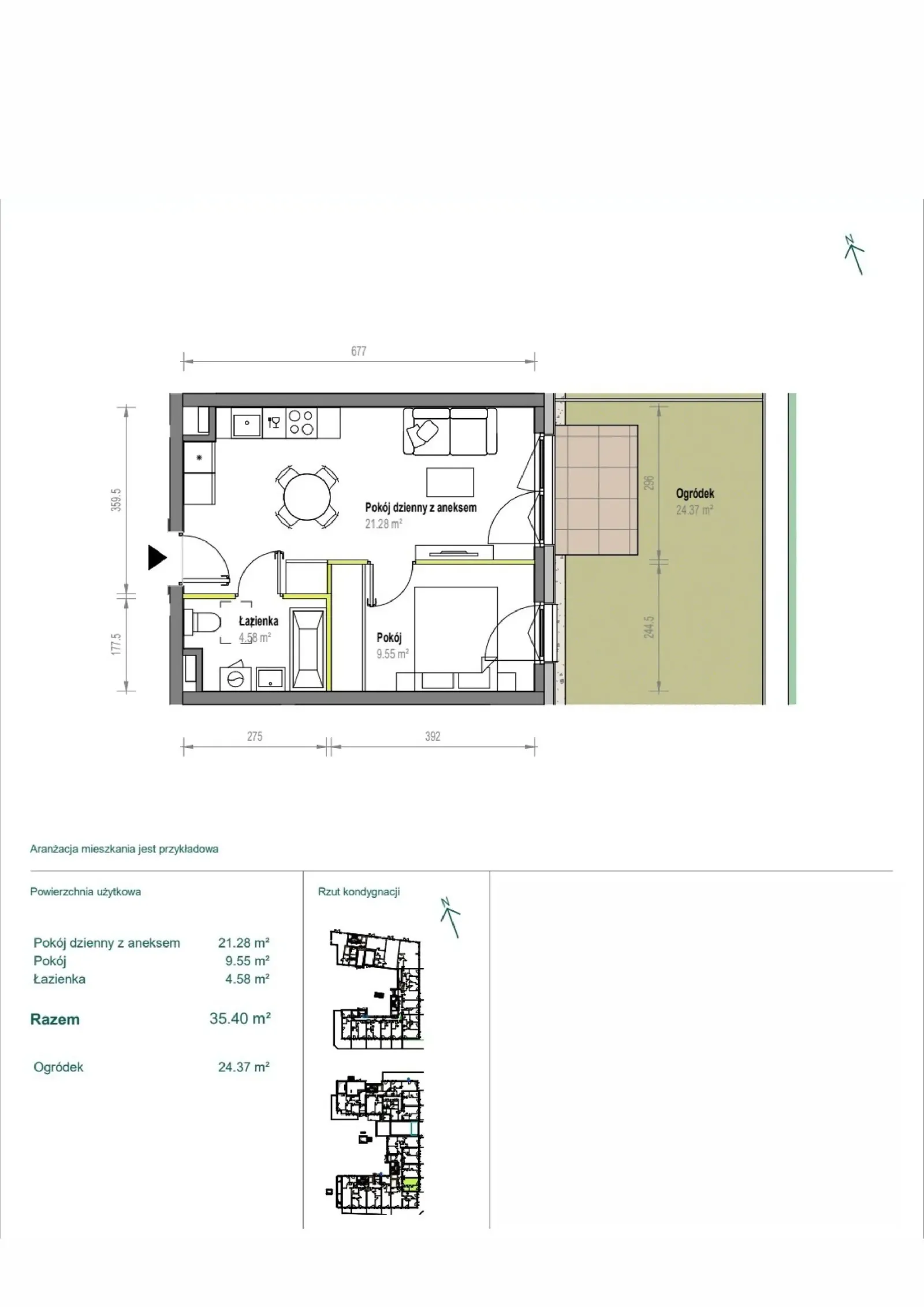 Floor plan: Apartment no. B/2/127