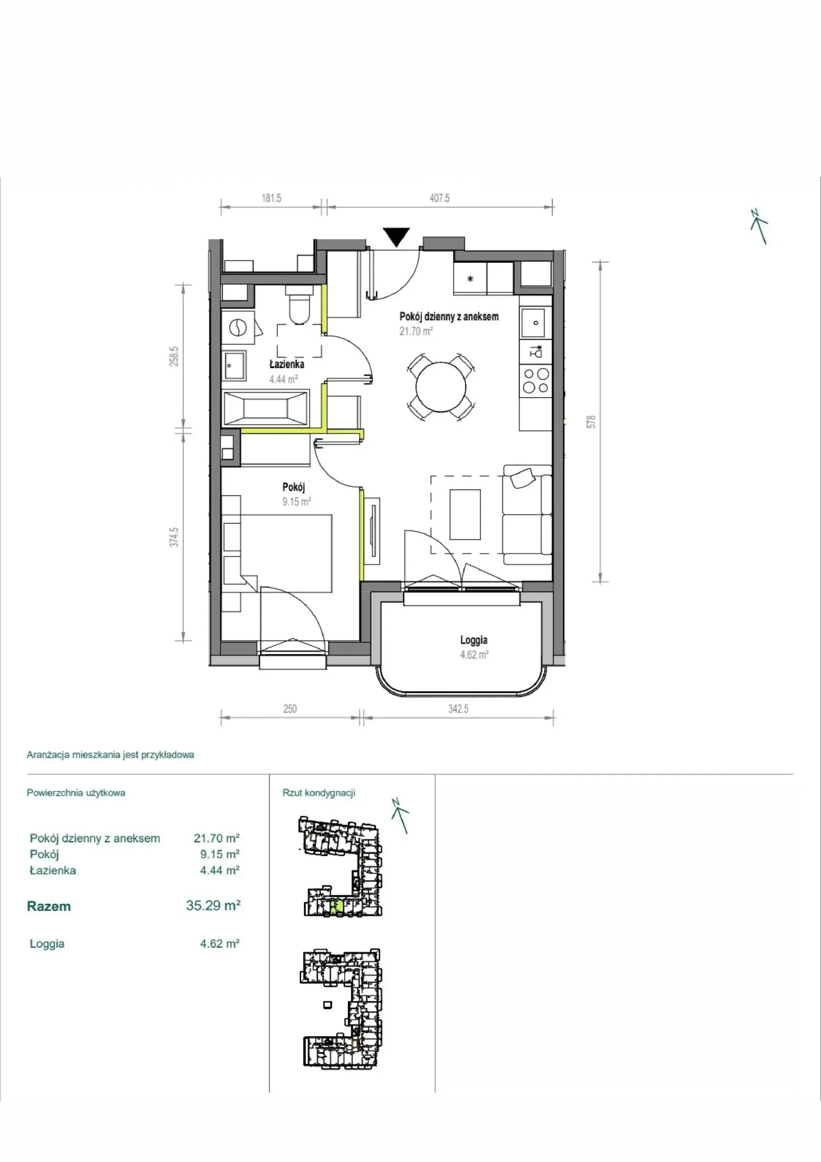 Floor plan: Apartment no. A/2/48