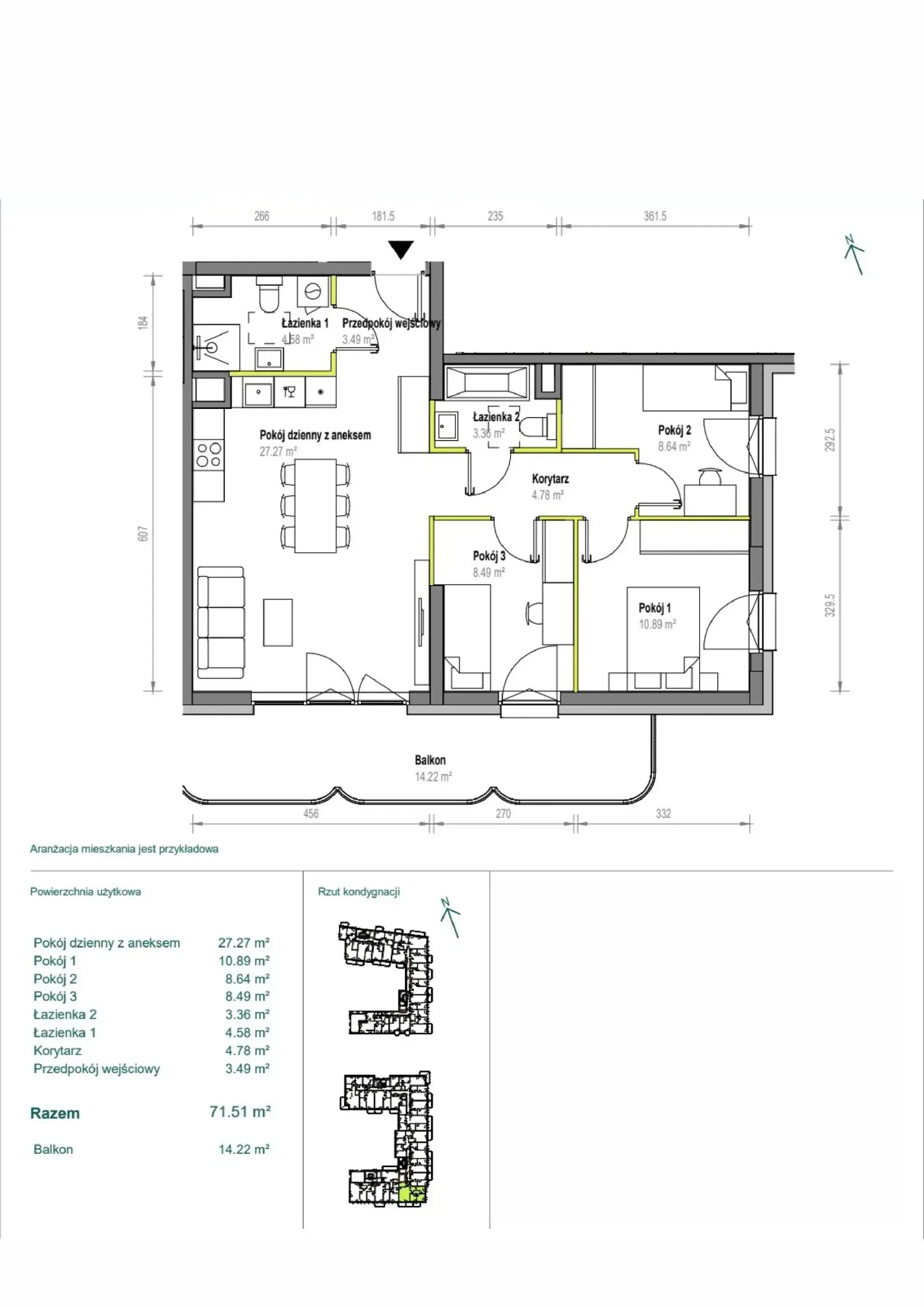 Floor plan: Apartment no. B/2/148