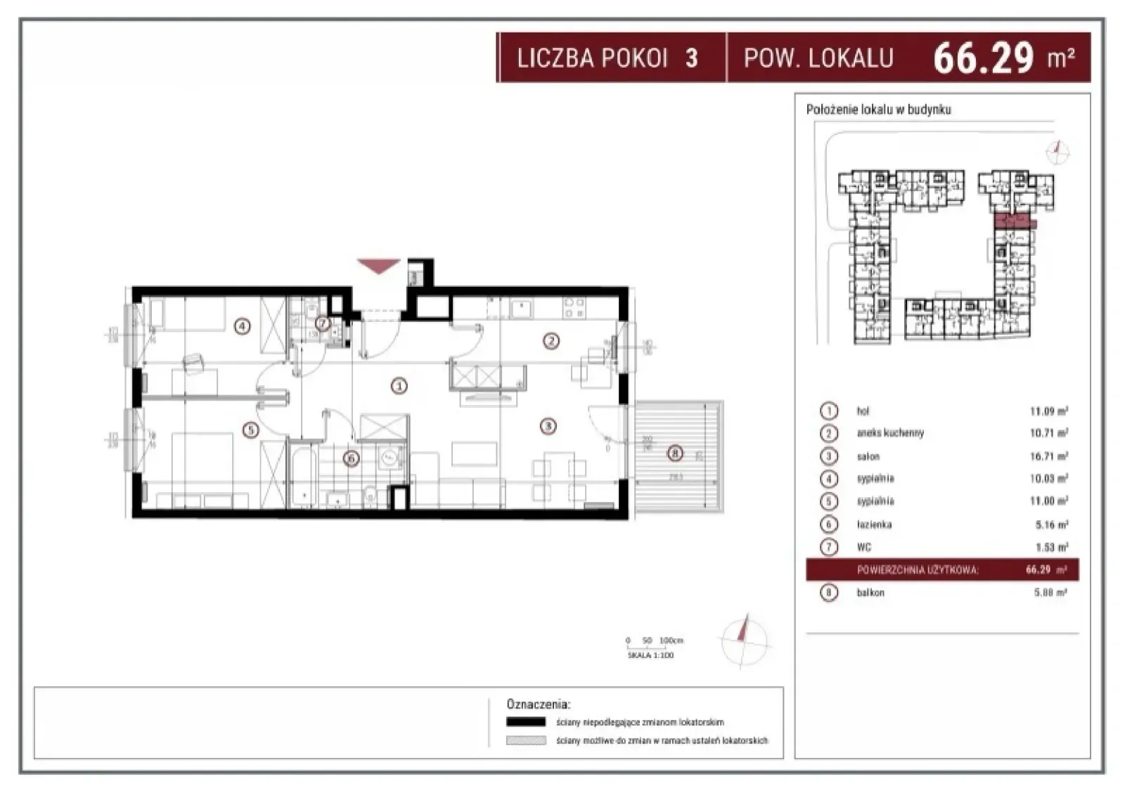 Floor plan: Apartment no. A/2/5