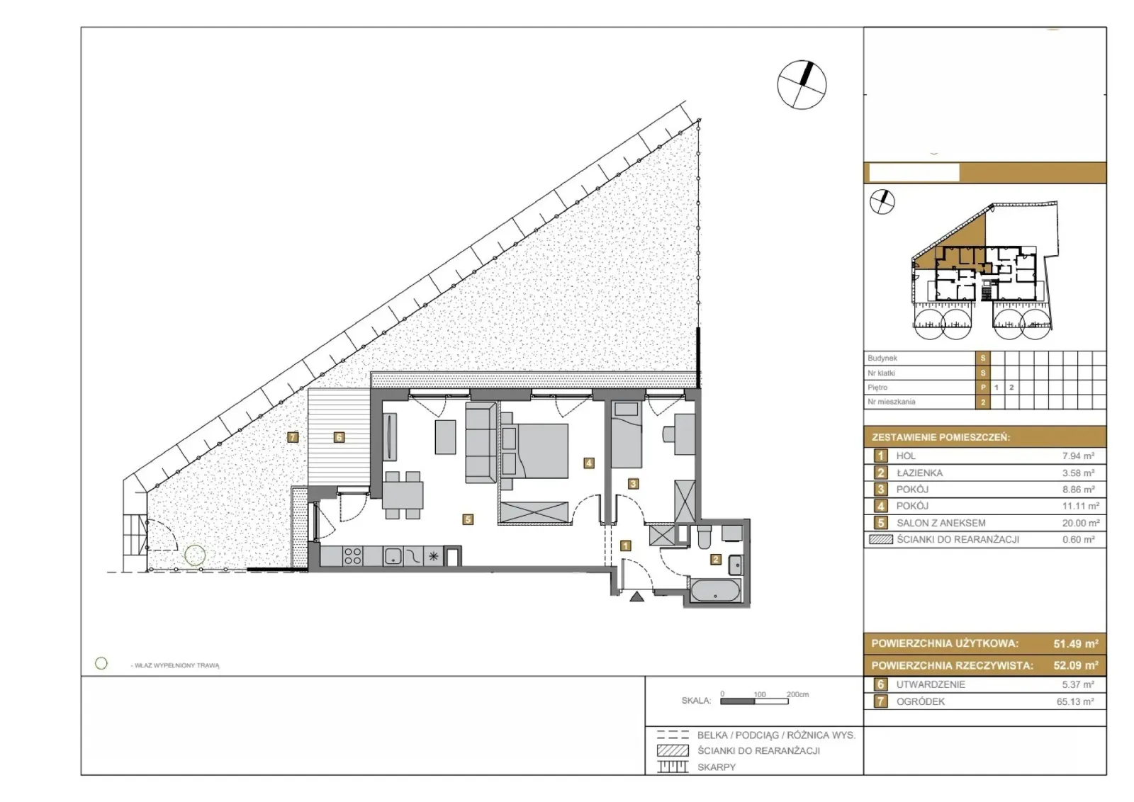 Floor plan: Apartment no. S2