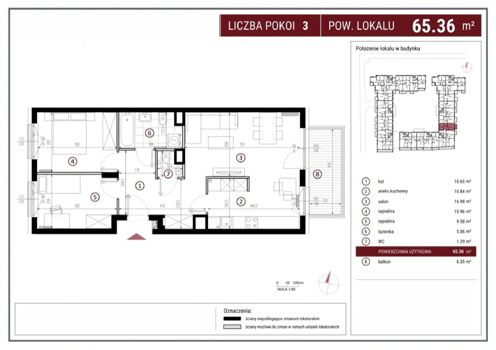 Floor plan: Apartment no. C/2/67