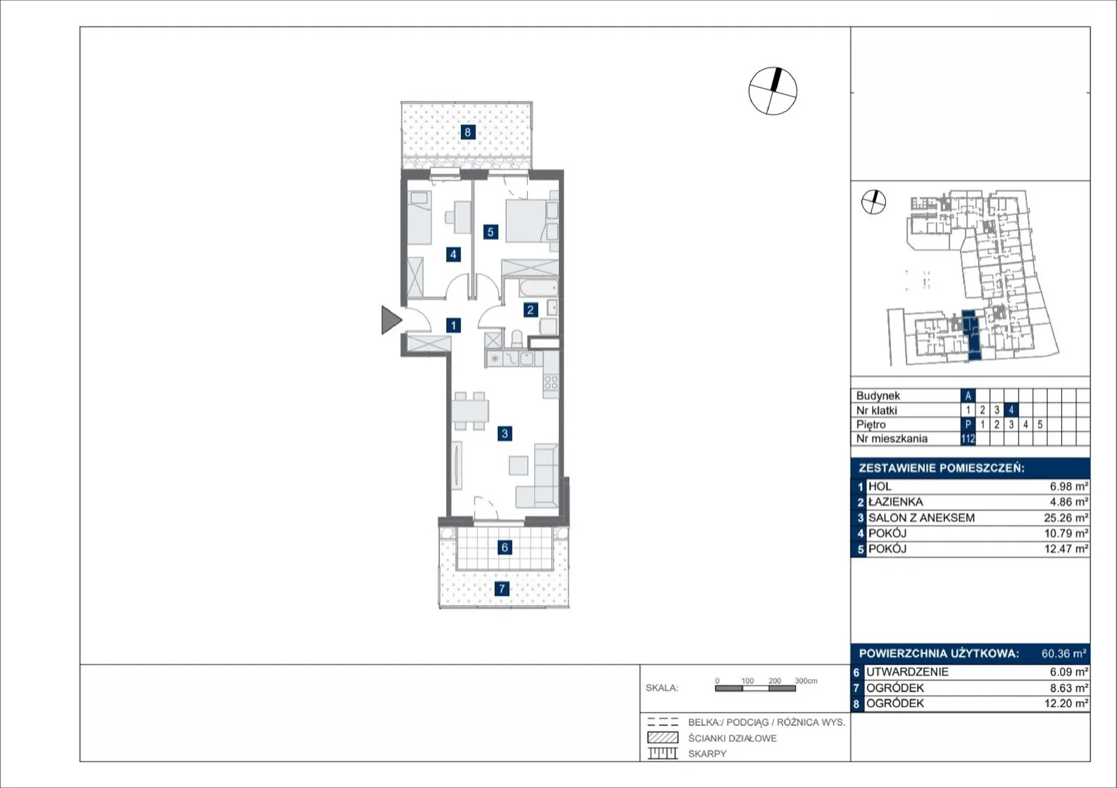 Floor plan: Apartment no. A112