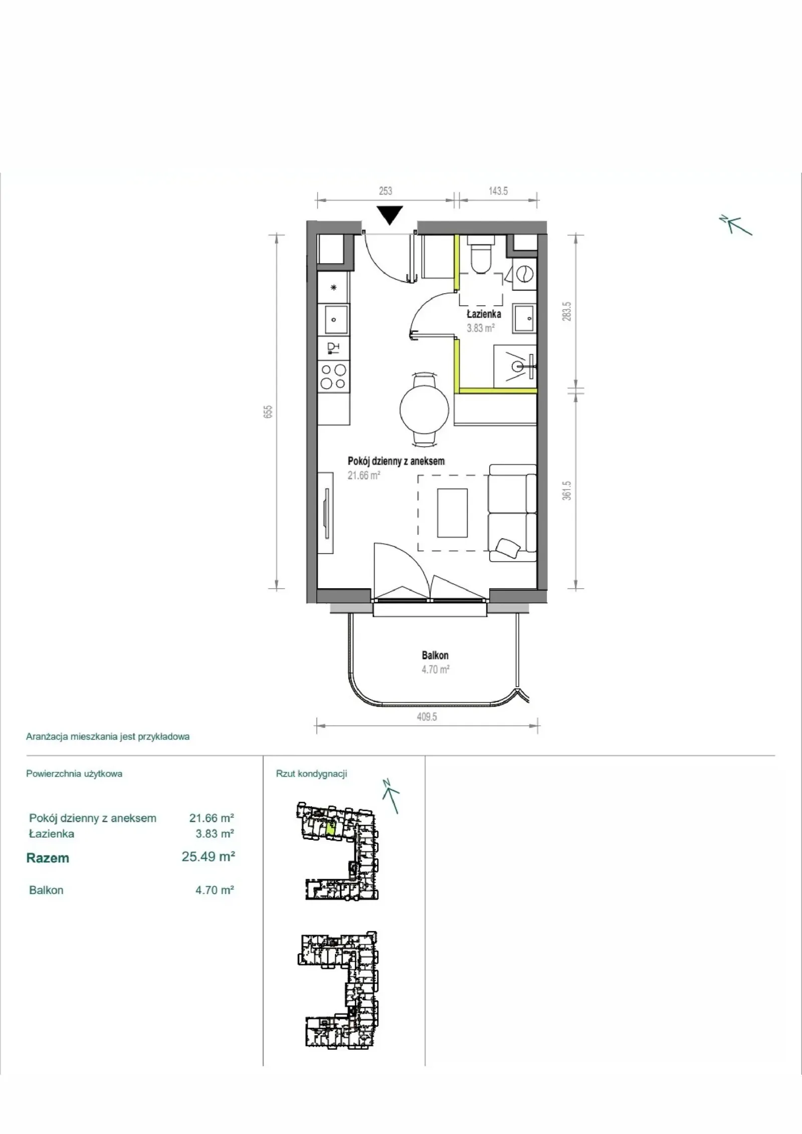 Floor plan: Apartment no. A/1/14