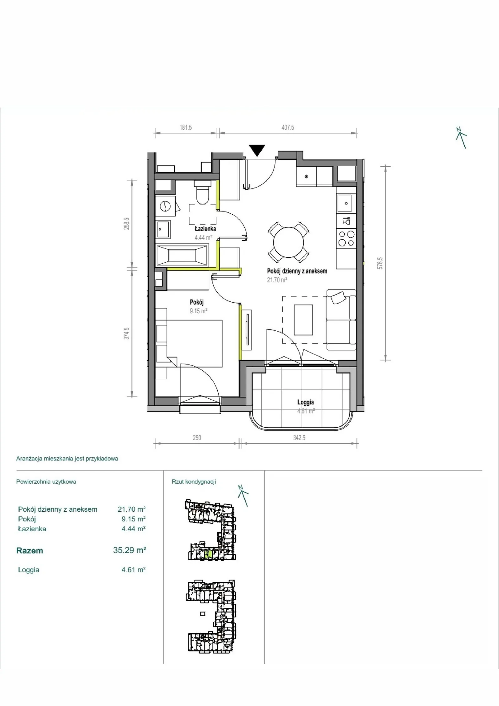 Floor plan: Apartment no. A/2/37