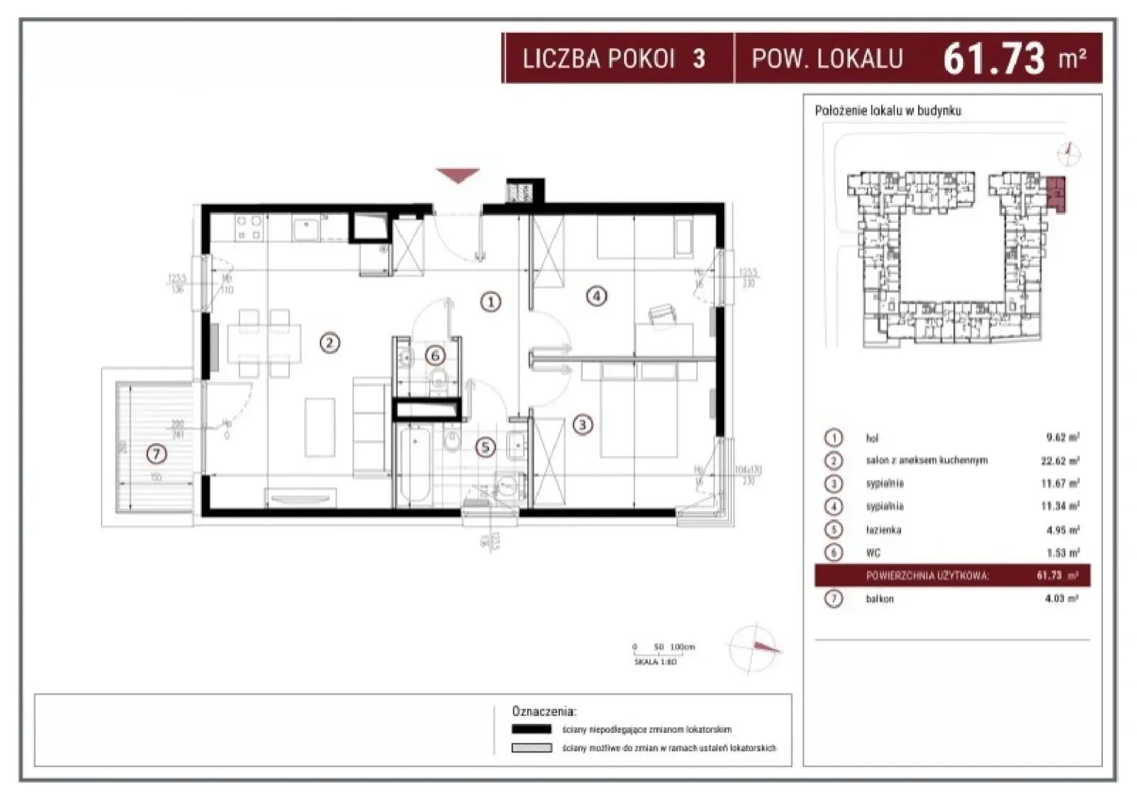Floor plan: Apartment no. A/7/28