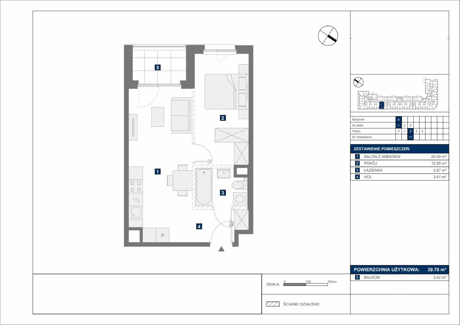 Floor plan: Apartment no. A11