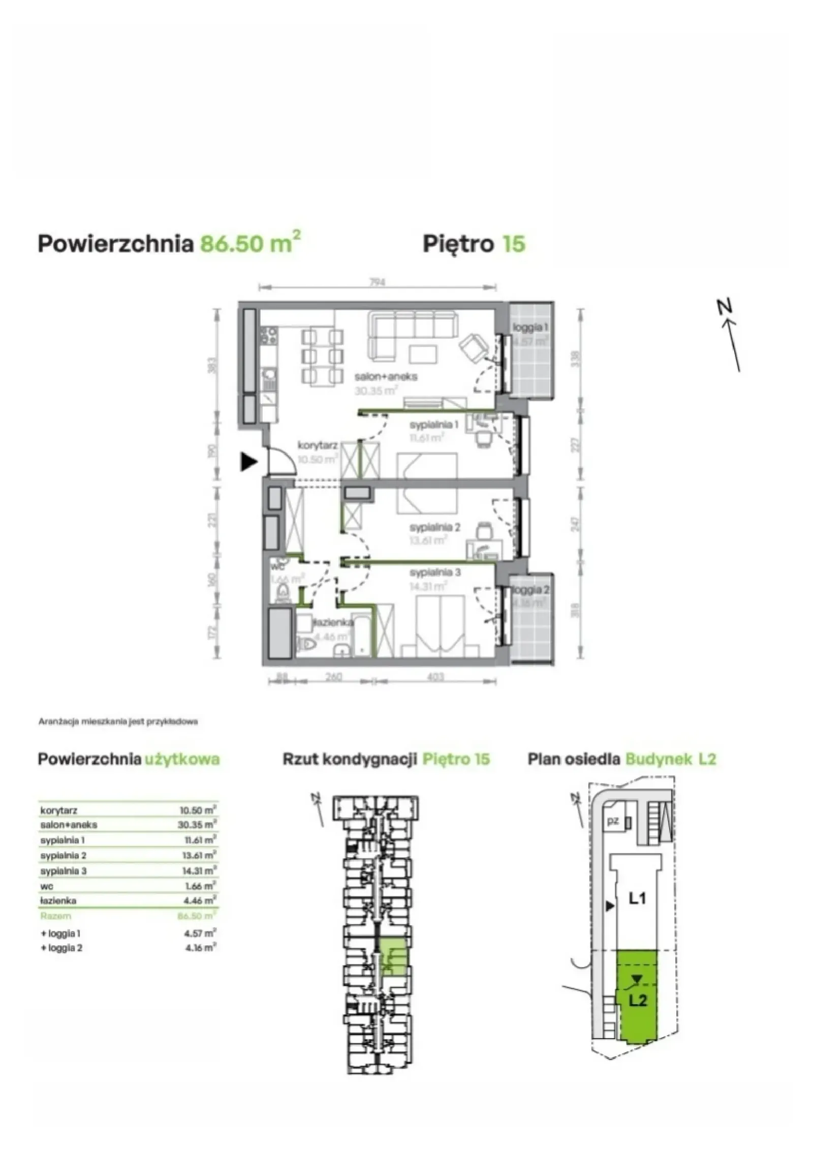 Rzut: Lokal L2/15/123, 4 pok.