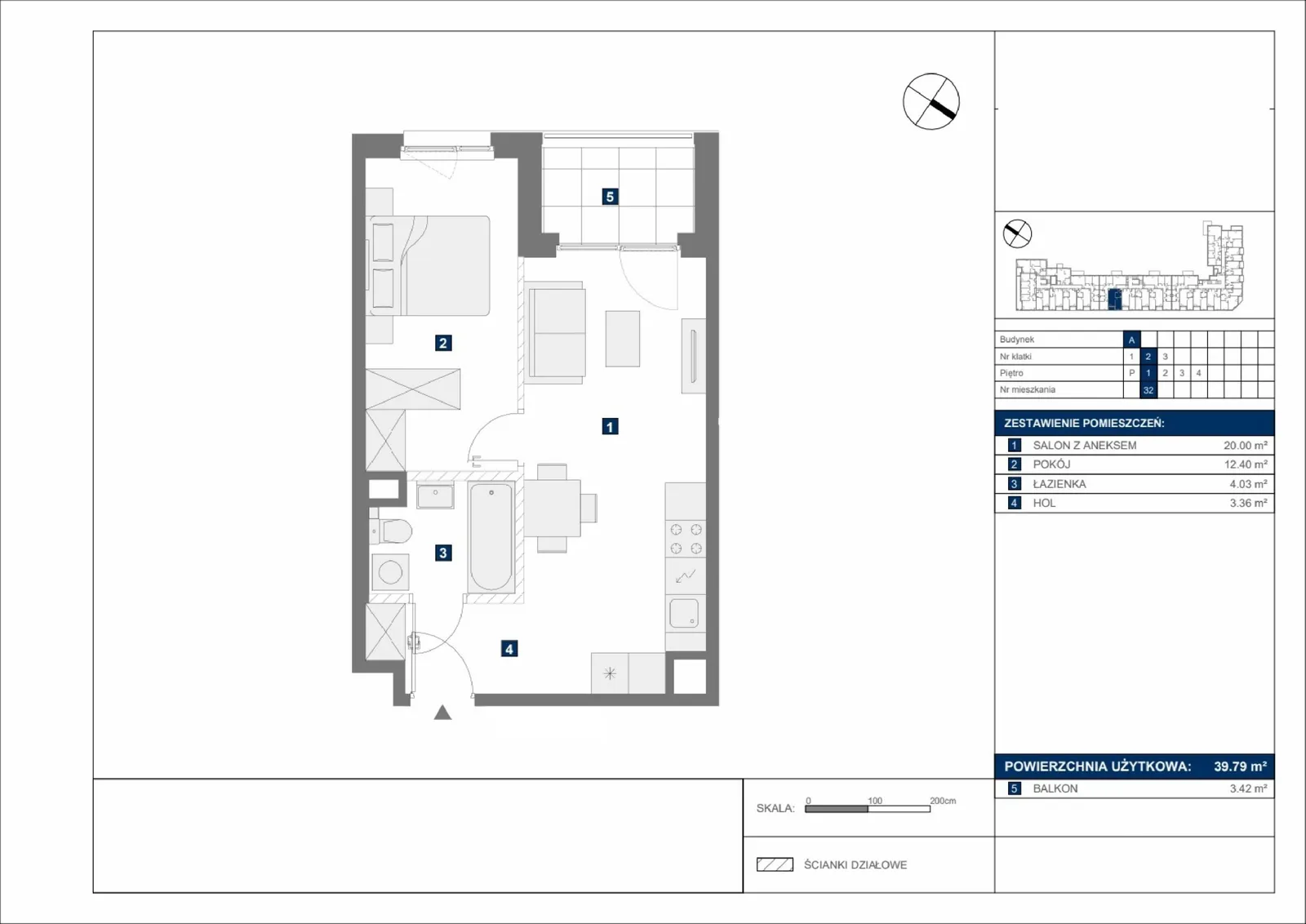 Floor plan: Apartment no. A32