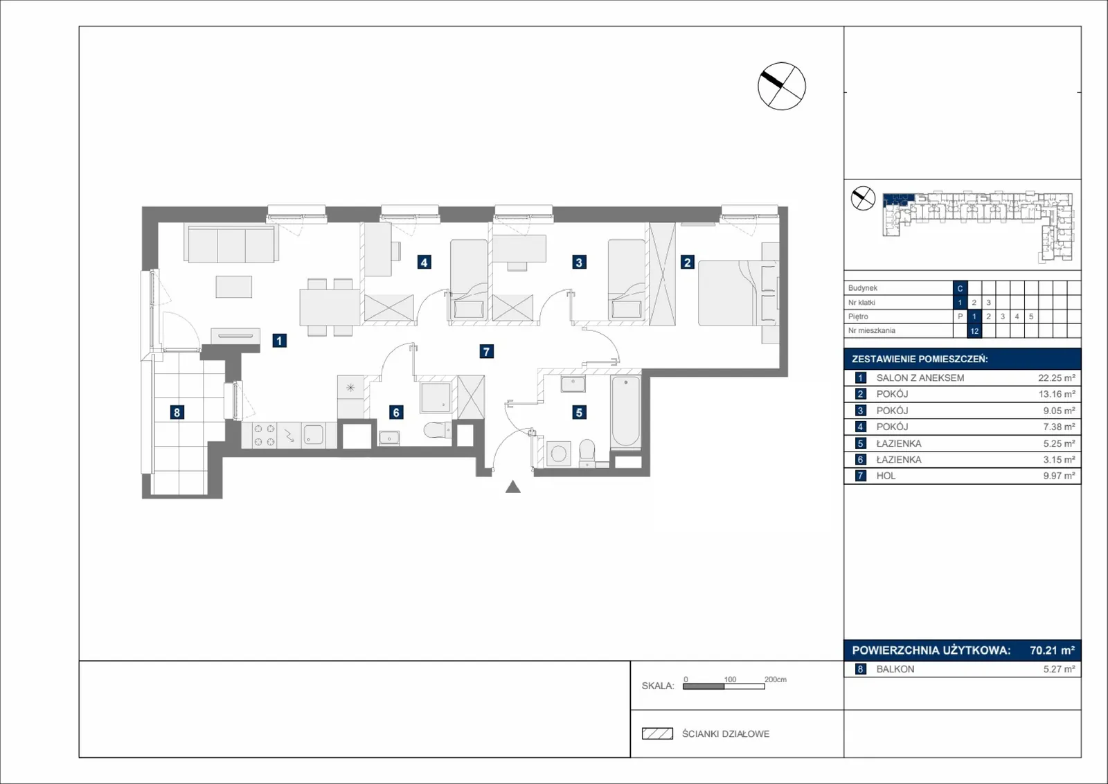 Floor plan: Apartment no. C12