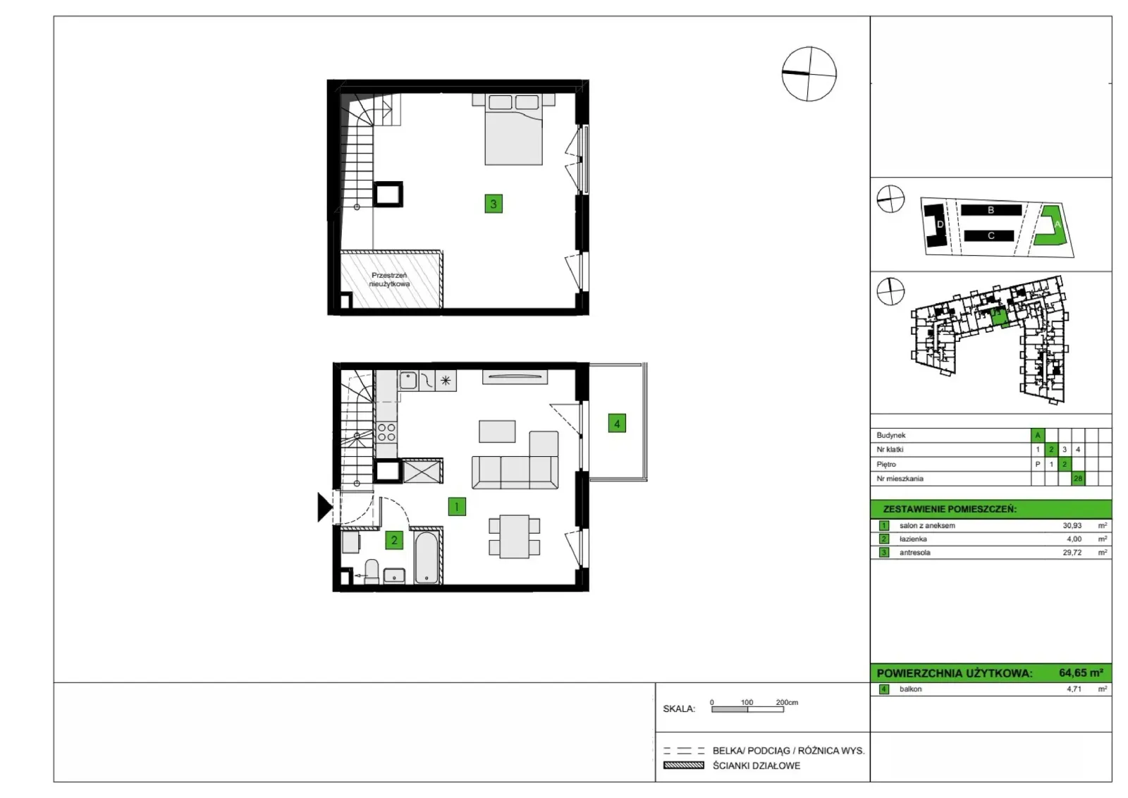 Floor plan: Apartment no. A28