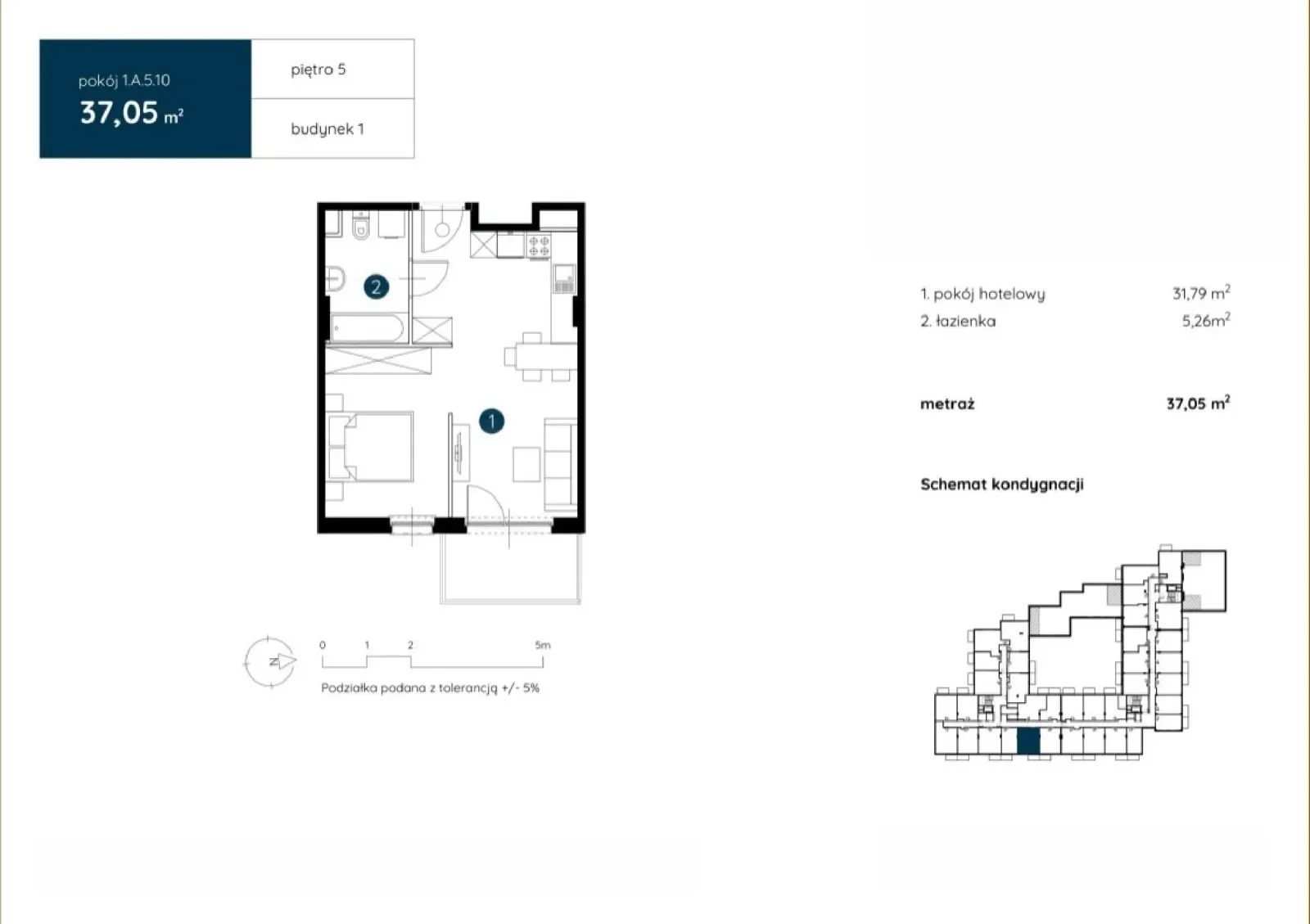Floor plan: Apartment no. 1.A.5.10