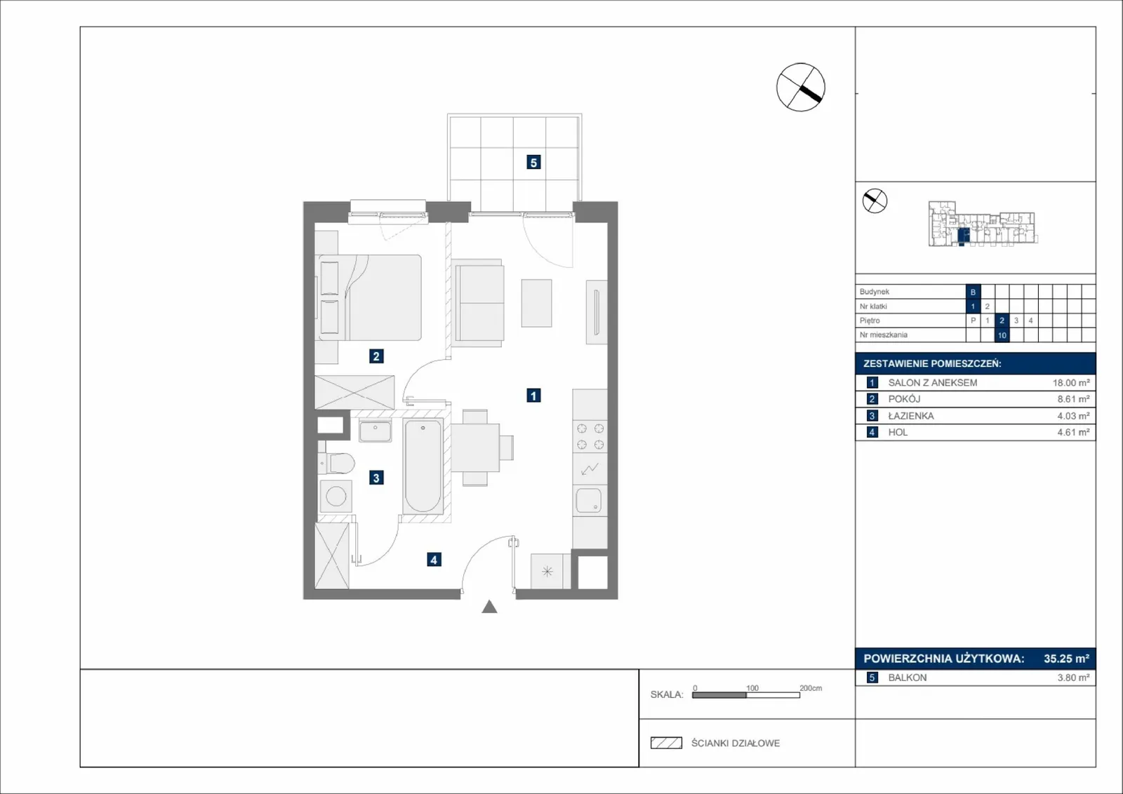 Floor plan: Apartment no. B10