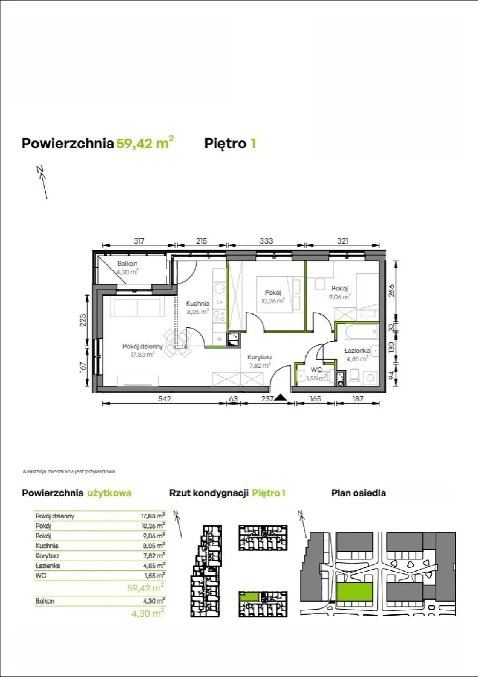 Rzut: Lokal A3/01/12, 3 pok.