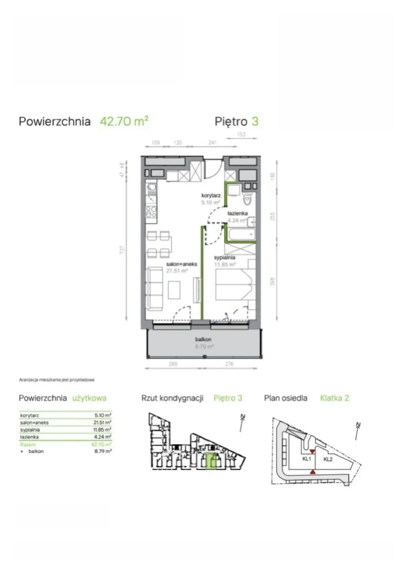 Floor plan: Apartment no. K2/3/13