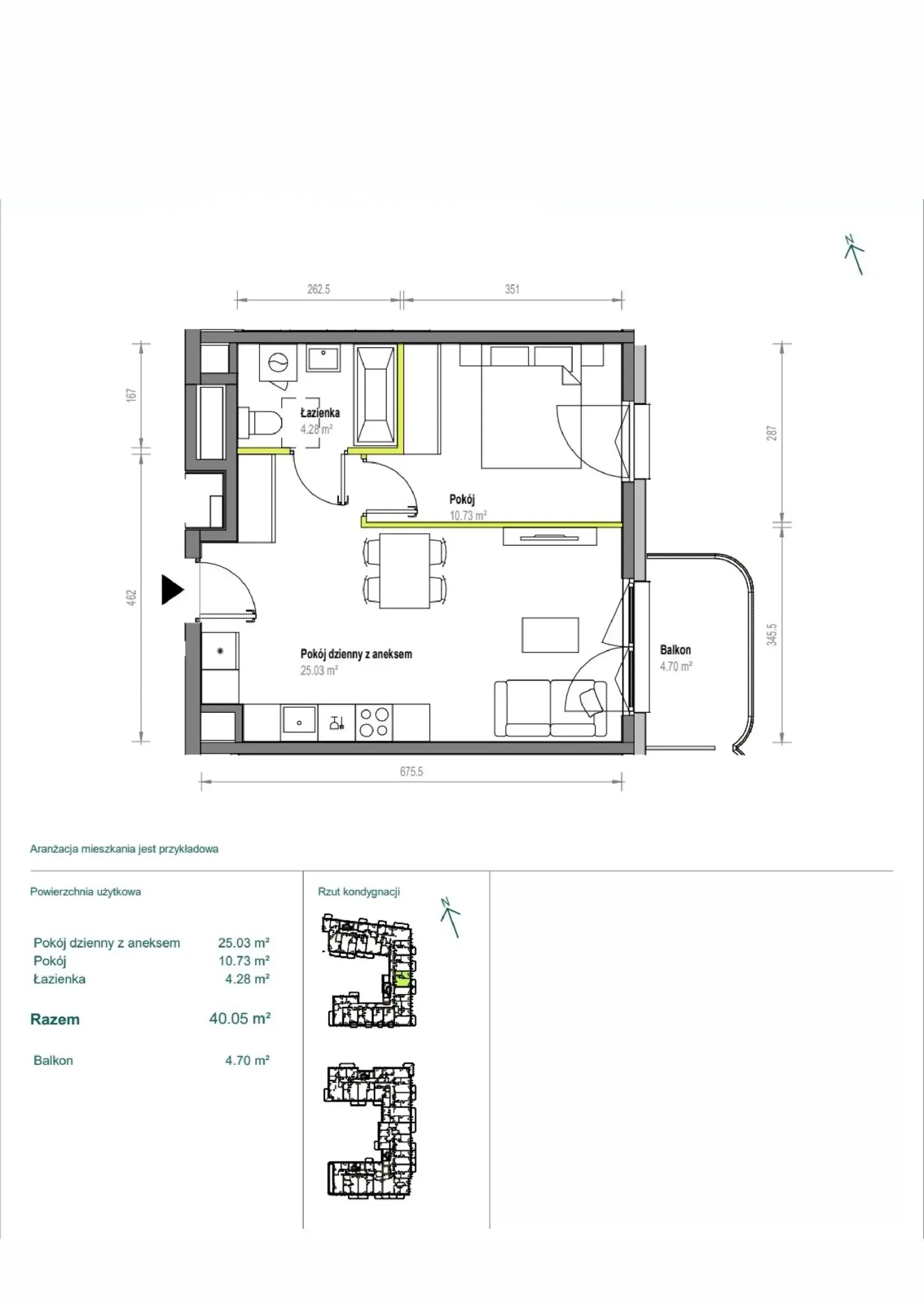 Floor plan: Apartment no. A/2/43
