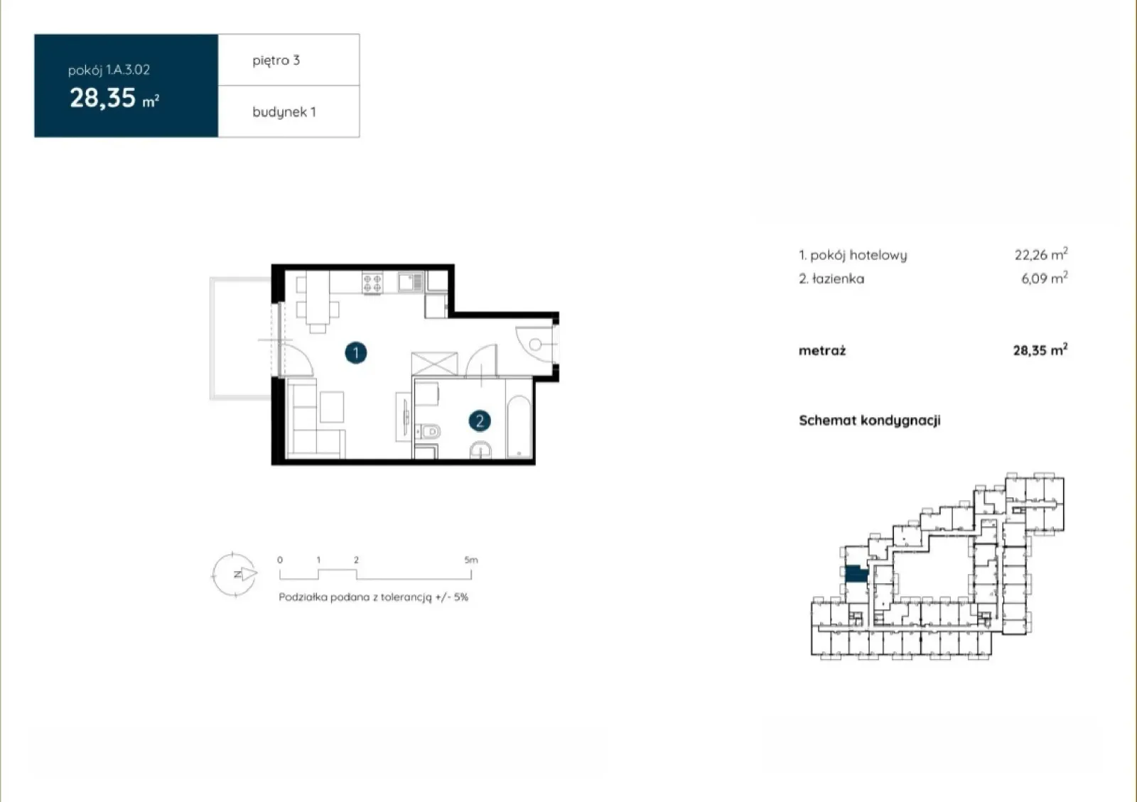 Floor plan: Apartment no. 1.A.3.02