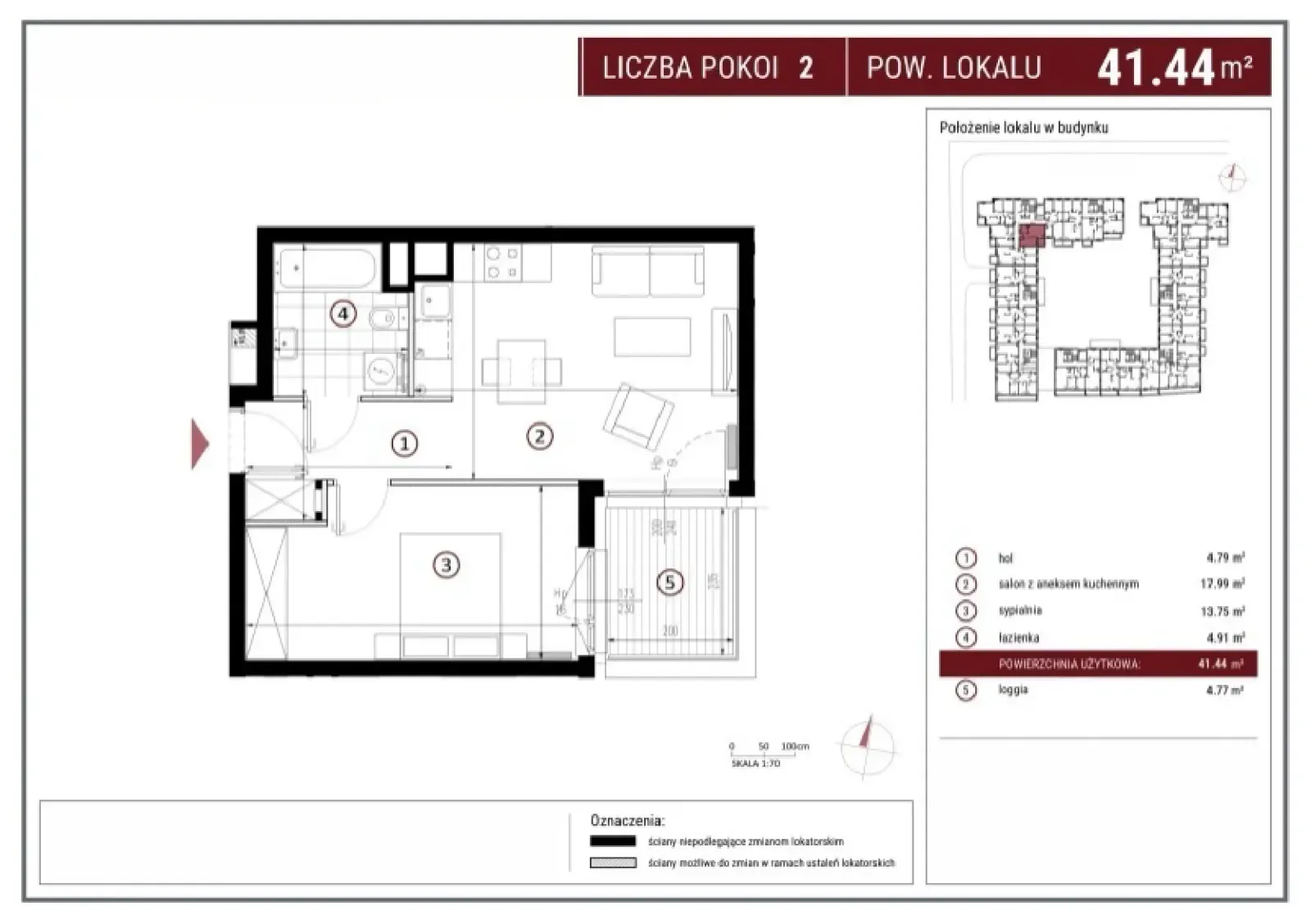 Floor plan: Apartment no. H/2/164