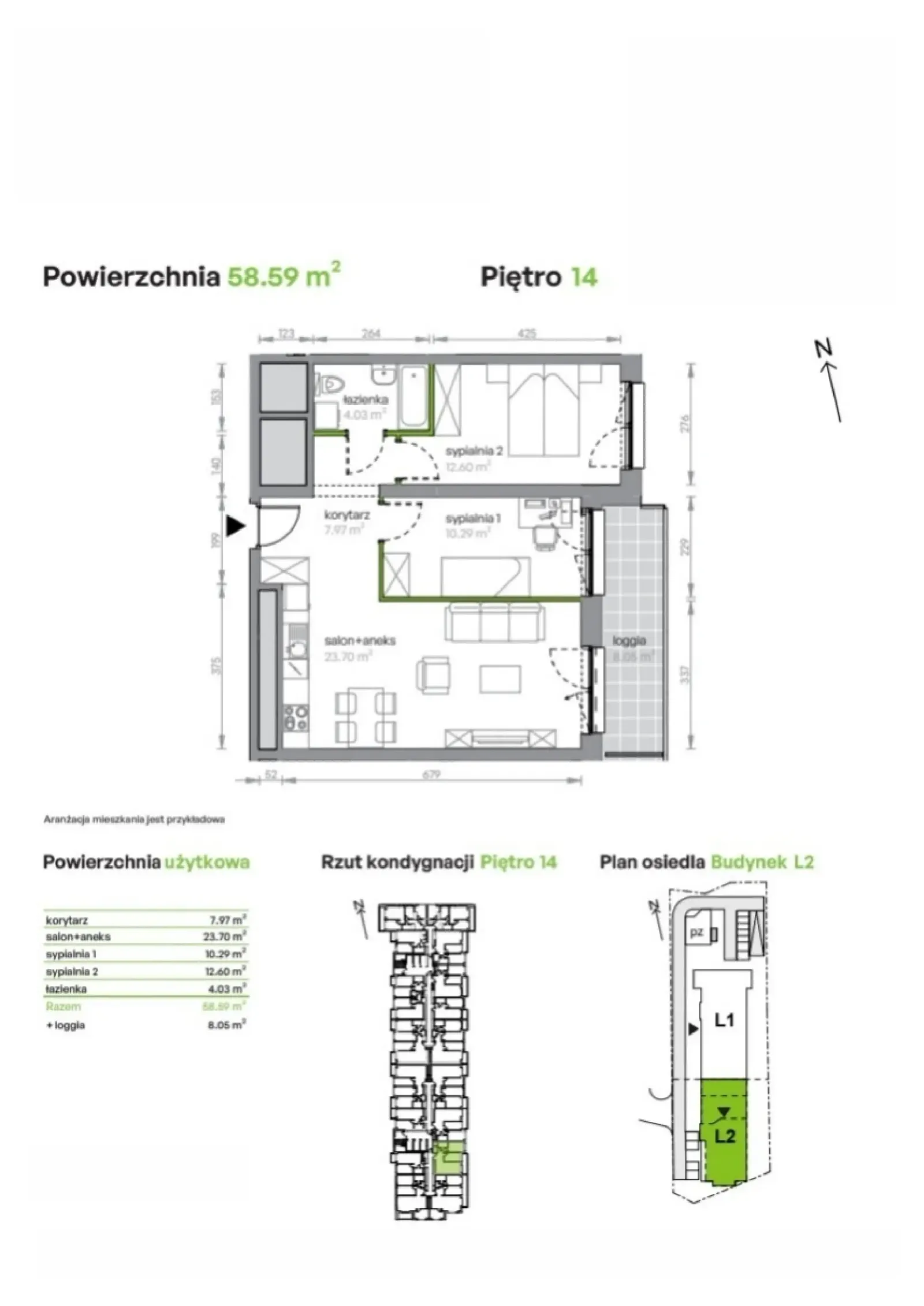 Rzut: Lokal L2/14/117, 3 pok.