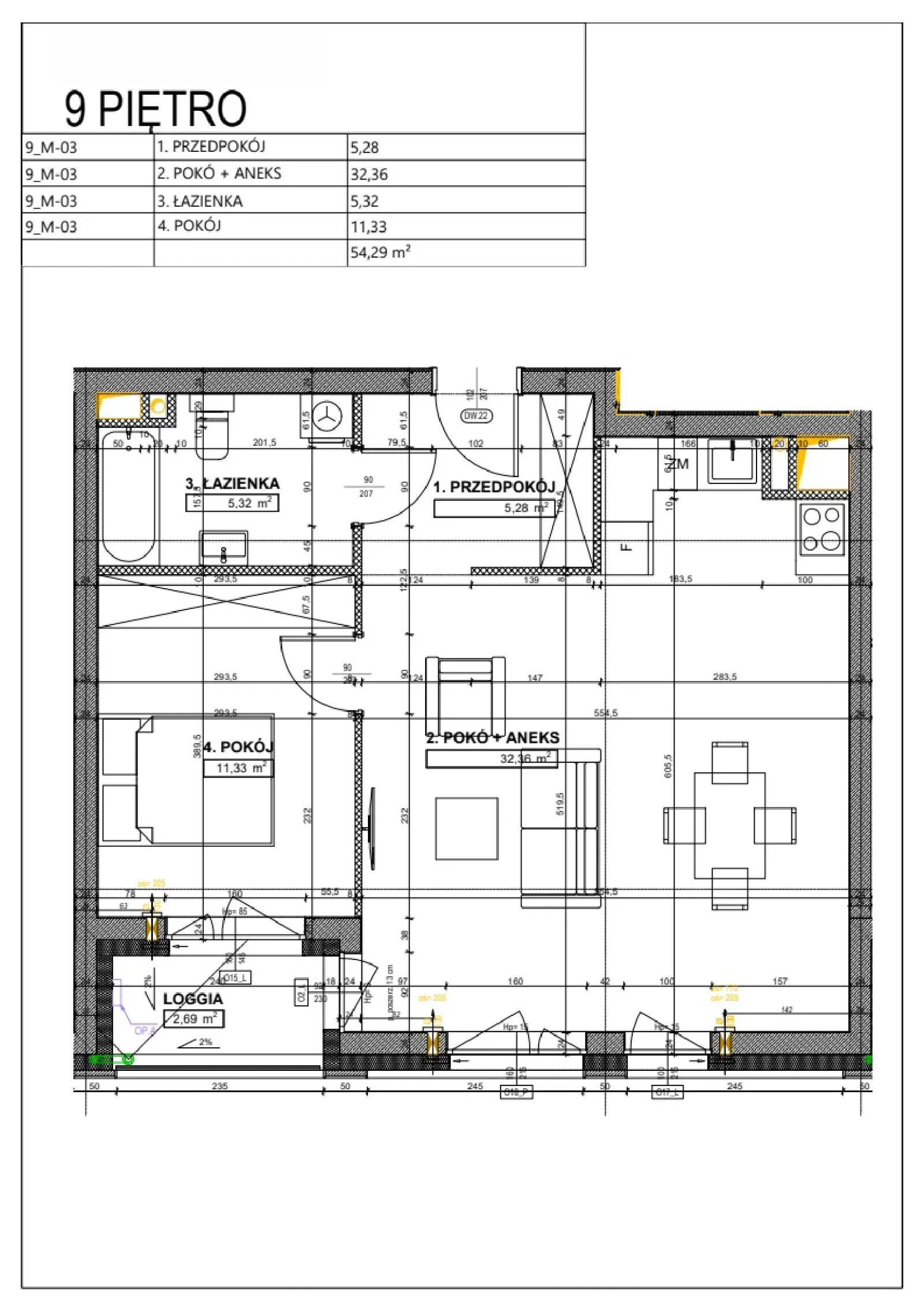 Floor plan: Apartment no. B101