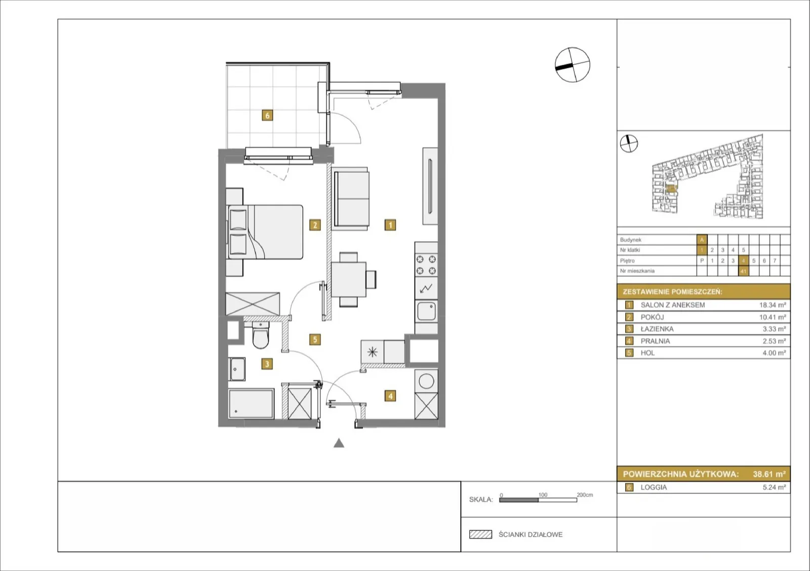 Floor plan: Apartment no. A41