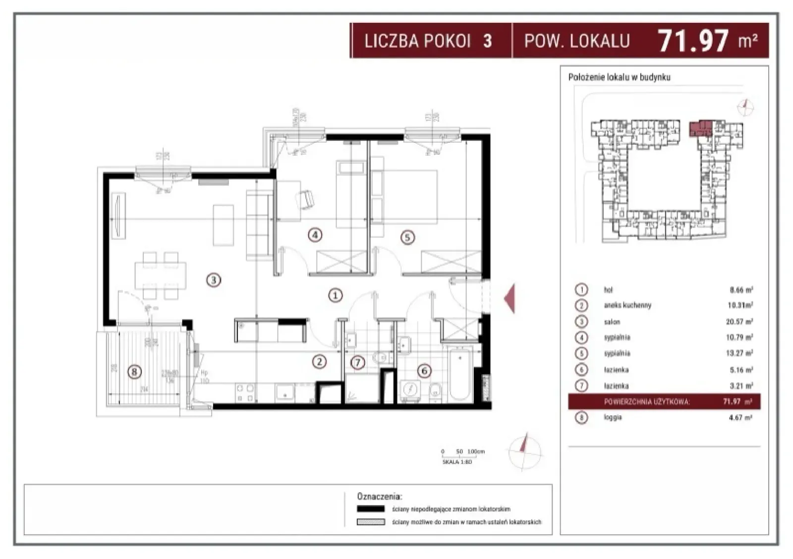 Floor plan: Apartment no. A/7/32