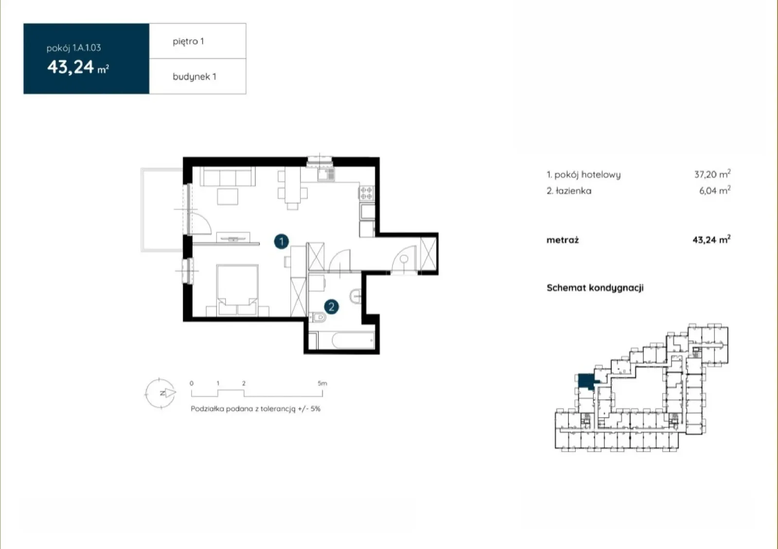 Floor plan: Apartment no. 1.A.1.03