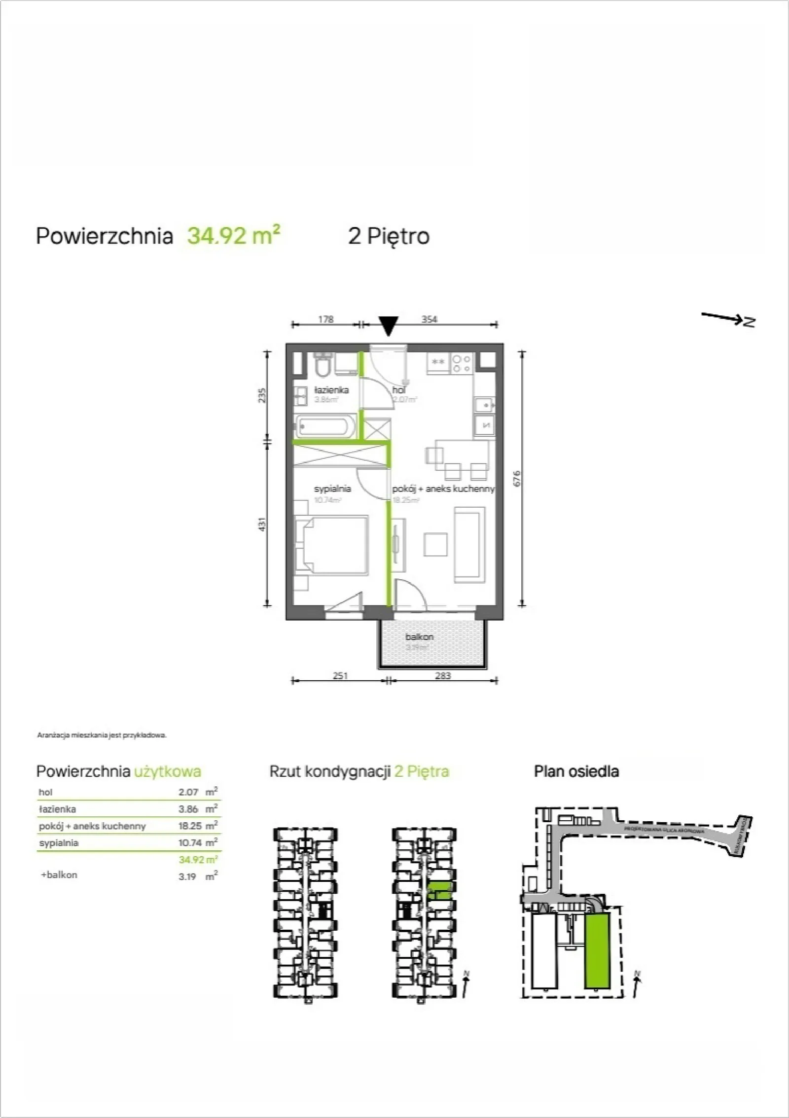 Rzut: Lokal 2.2.31, 2 pok.