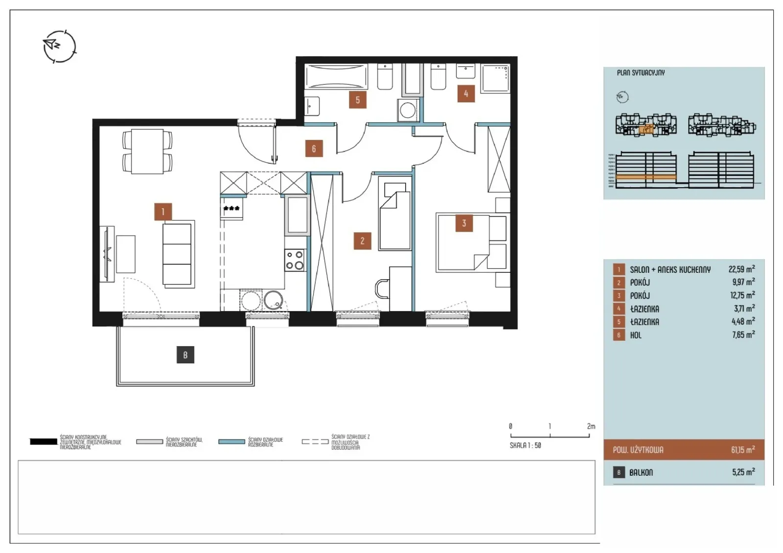 Floor plan: Apartment no. B9/009