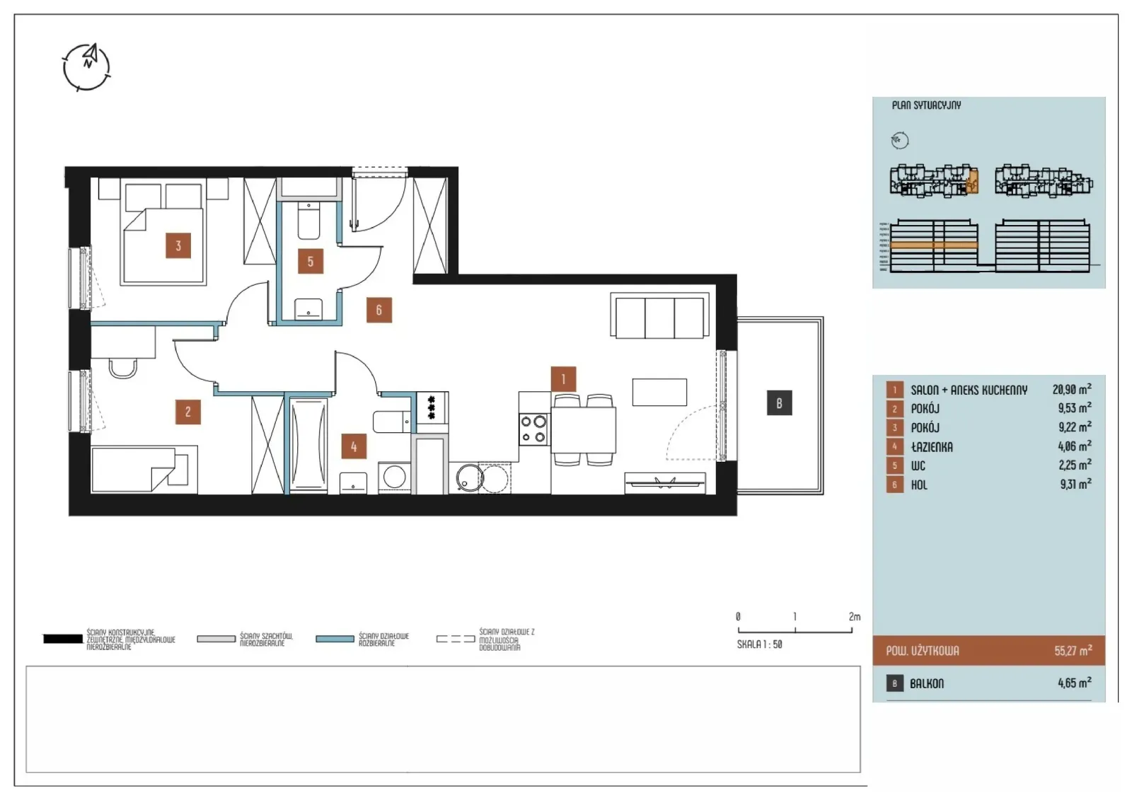 Floor plan: Apartment no. B9/059