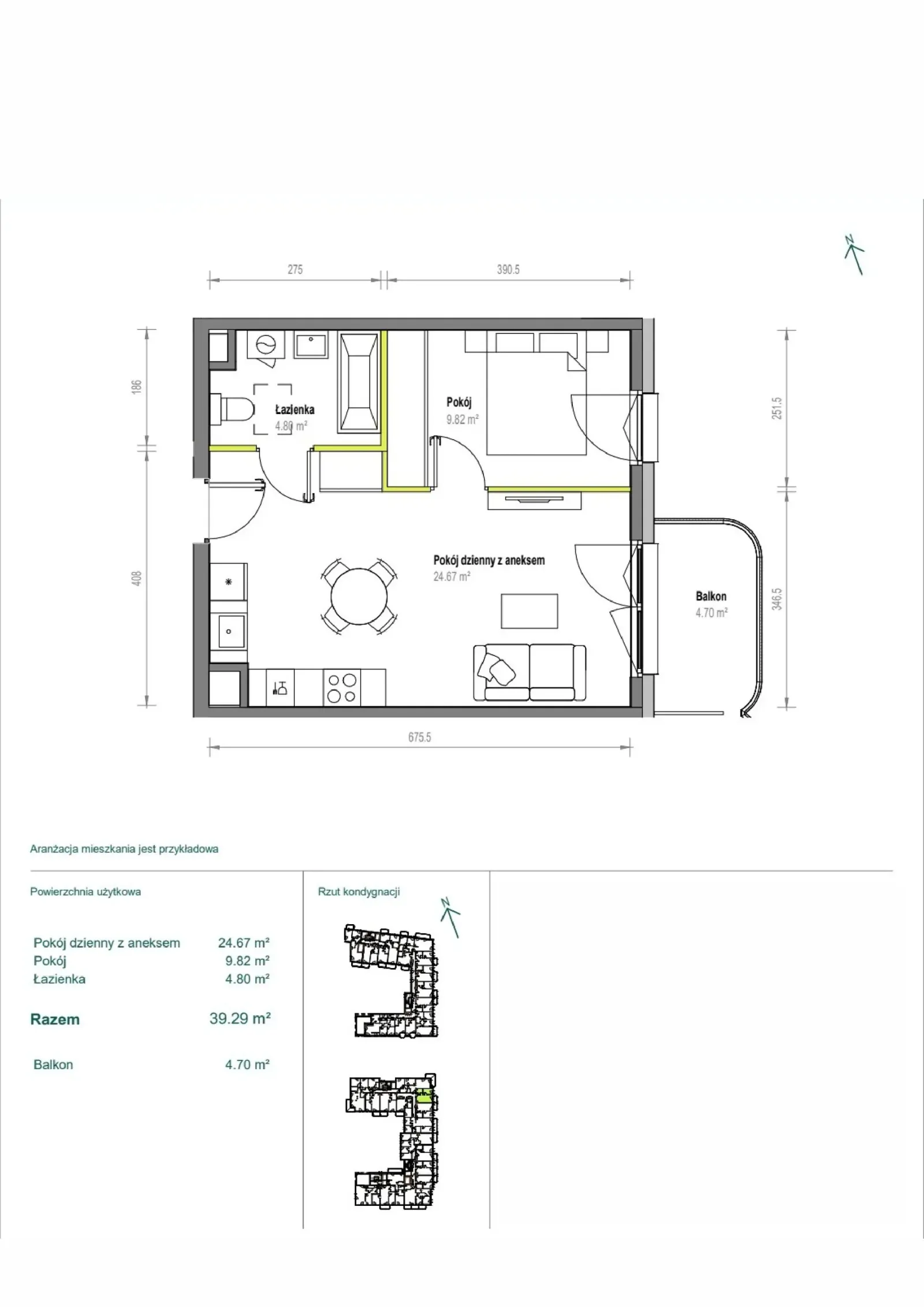 Floor plan: Apartment no. B/1/116