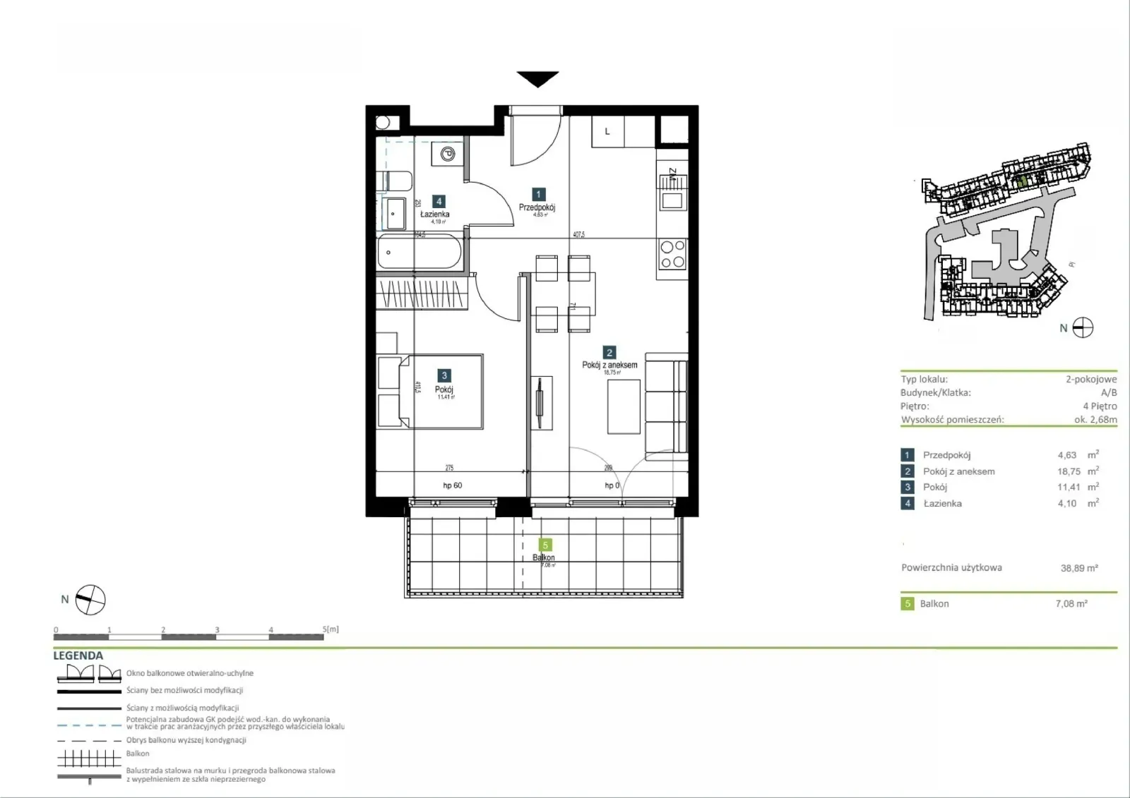 Floor plan: Apartment no. AB0402