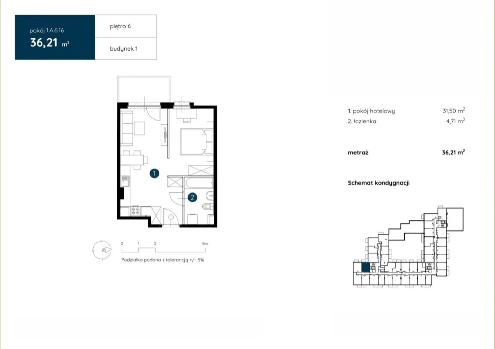Floor plan: Apartment no. 1.A.6.16