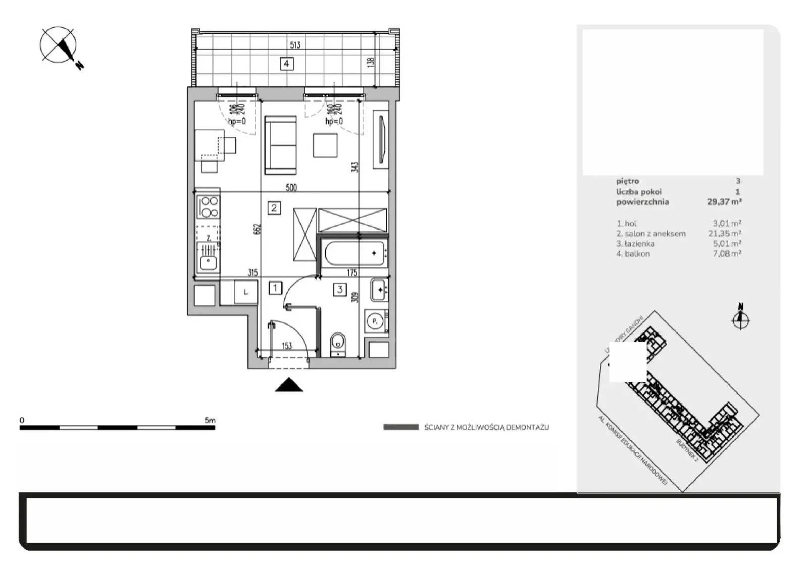 Floor plan: Apartment no. MB029