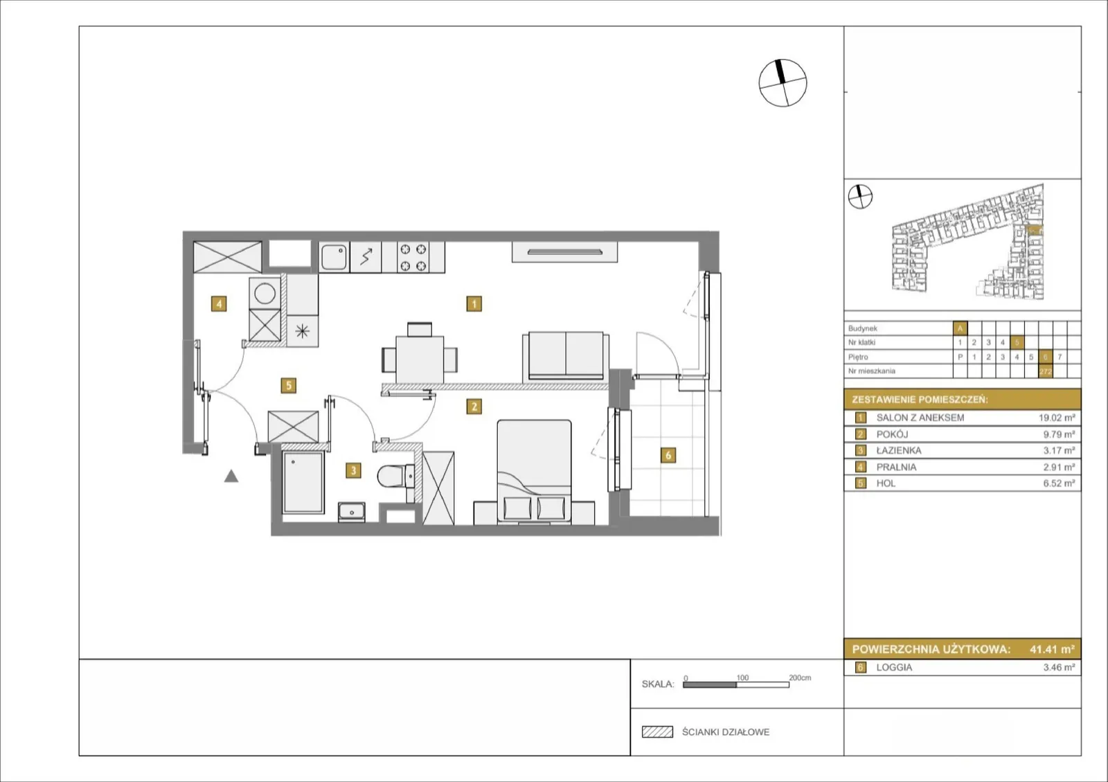 Floor plan: Apartment no. A272