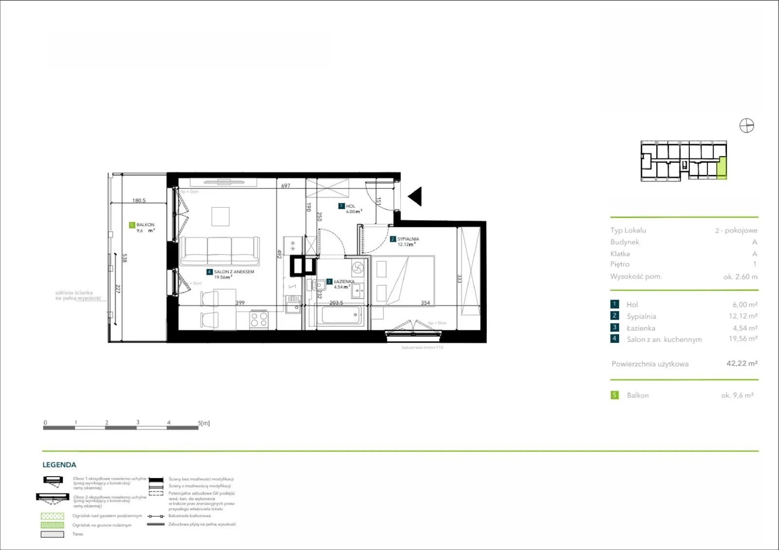 Floor plan: Apartment no. AA0112