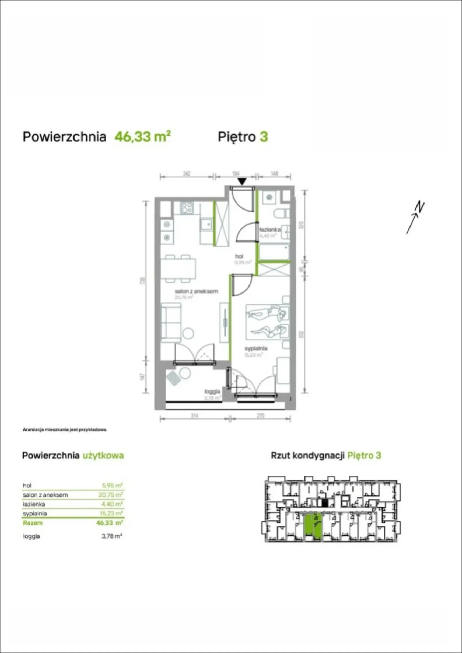 Rzut: Lokal 3/A/02, 2 pok.