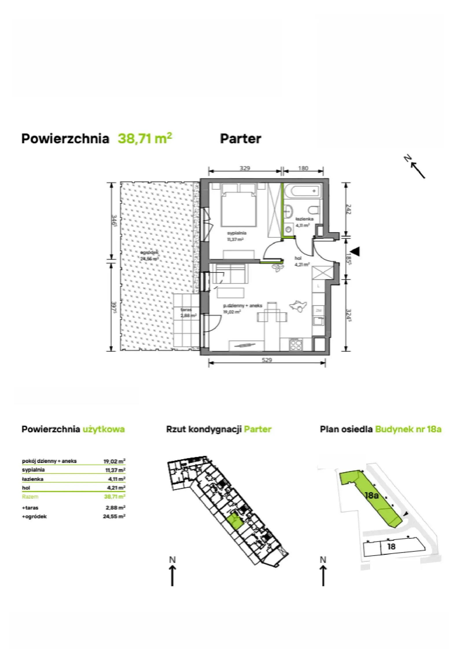 Rzut: Lokal 18A/025, 2 pok.