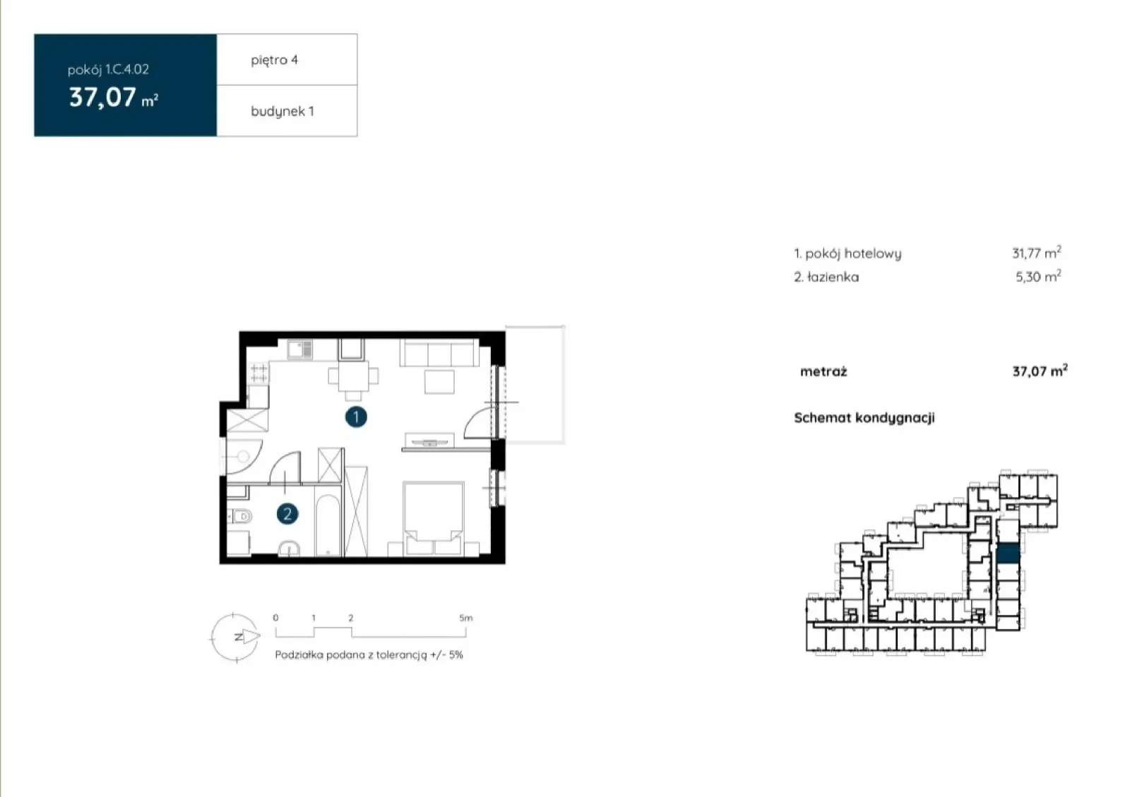 Floor plan: Apartment no. 1.C.4.02