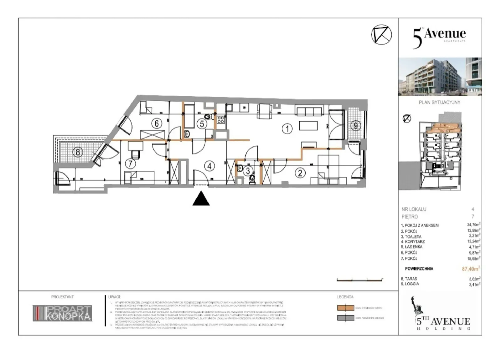 Floor plan: Apartment no. A7/4